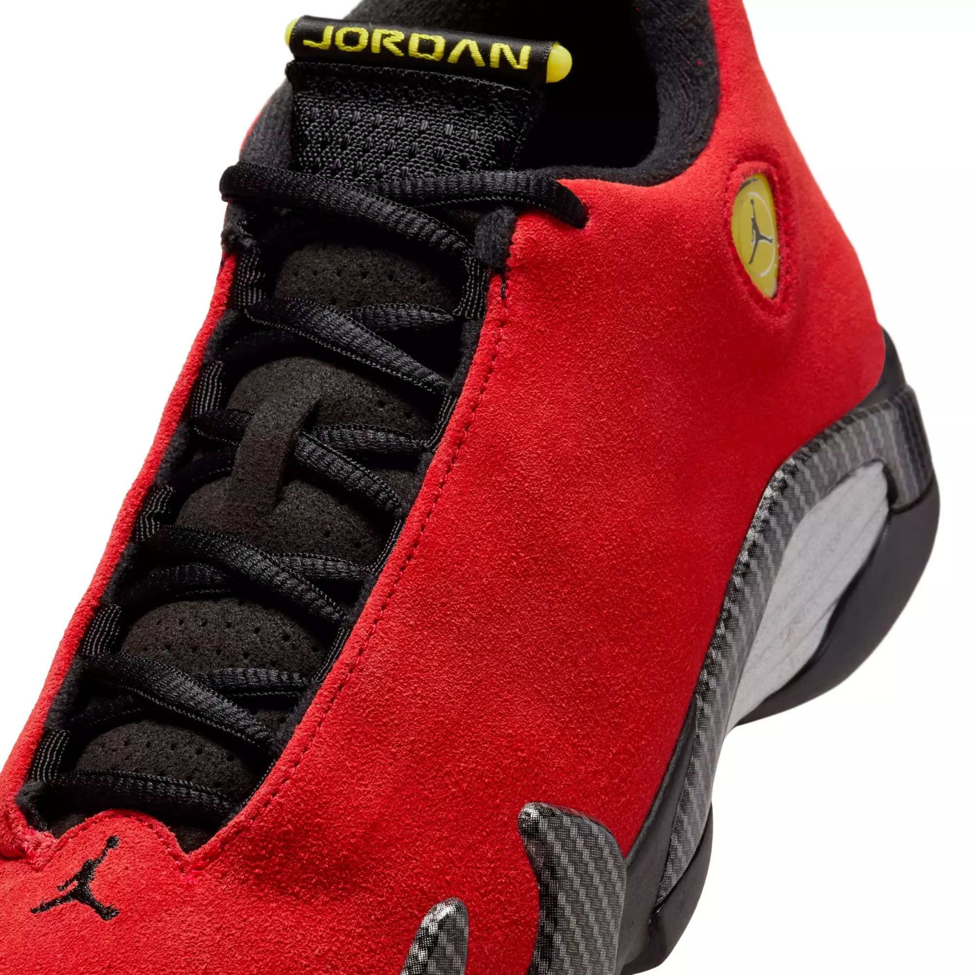 Jordan 14 Retro "Challenge Red" Grade School Kids' Shoe - CHALLENGE RED/BLACK/VIBRANT YELLOW