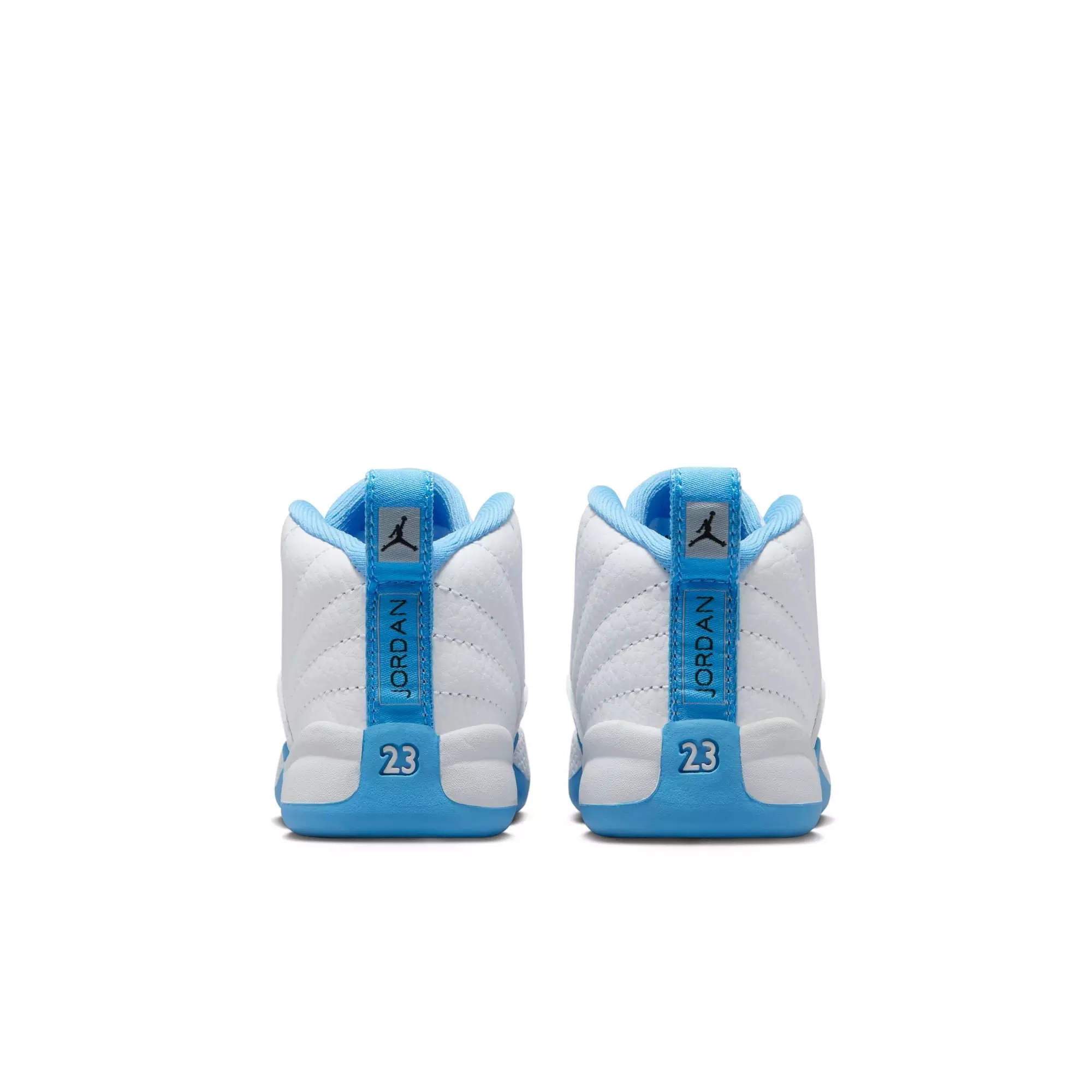 Jordan 12 Retro "White and University Blue" Toddler Kids' Shoe - WHITE/UNIVERSITY BLUE/METALLIC SILVER