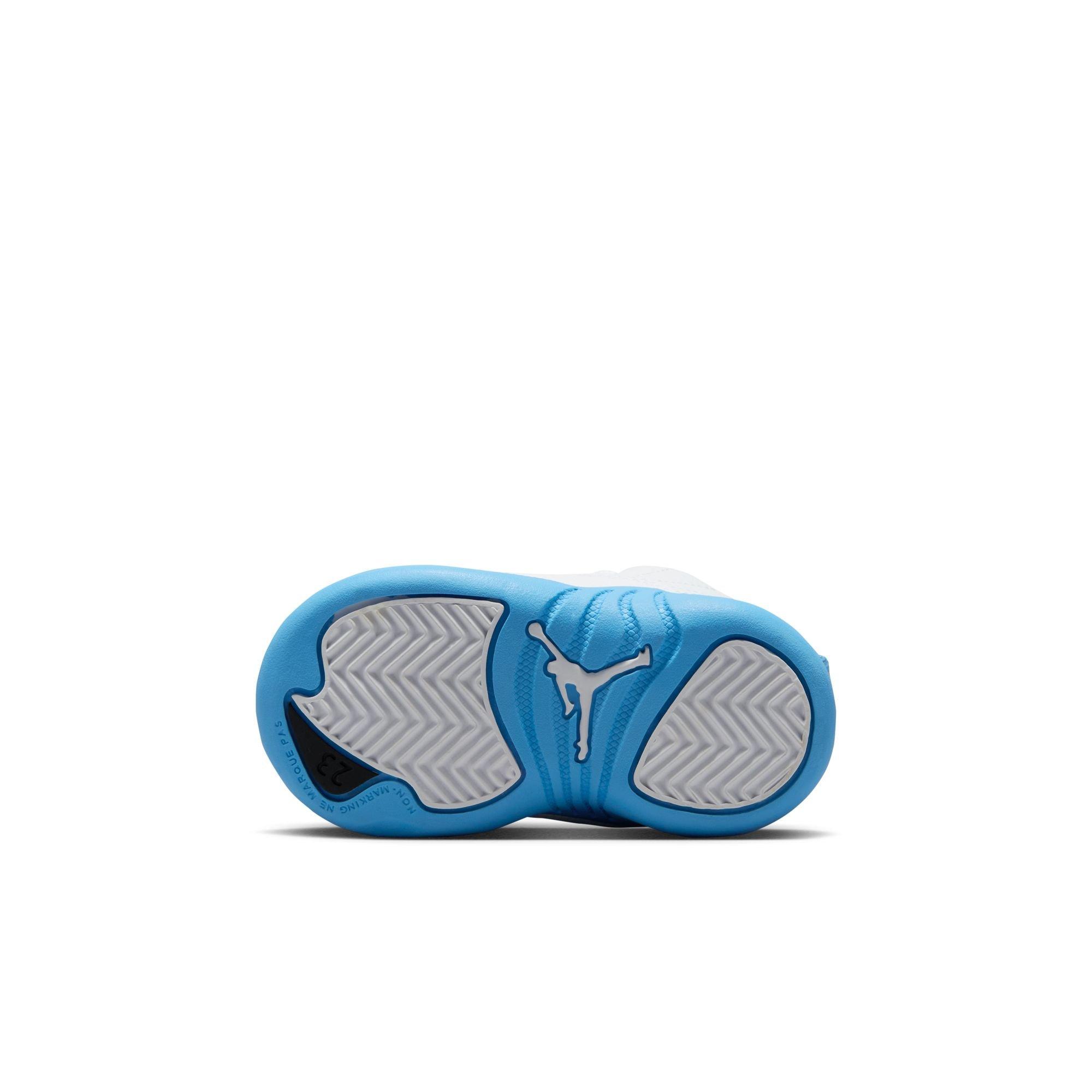 Jordan 12 Retro "White and University Blue" Toddler Kids' Shoe
