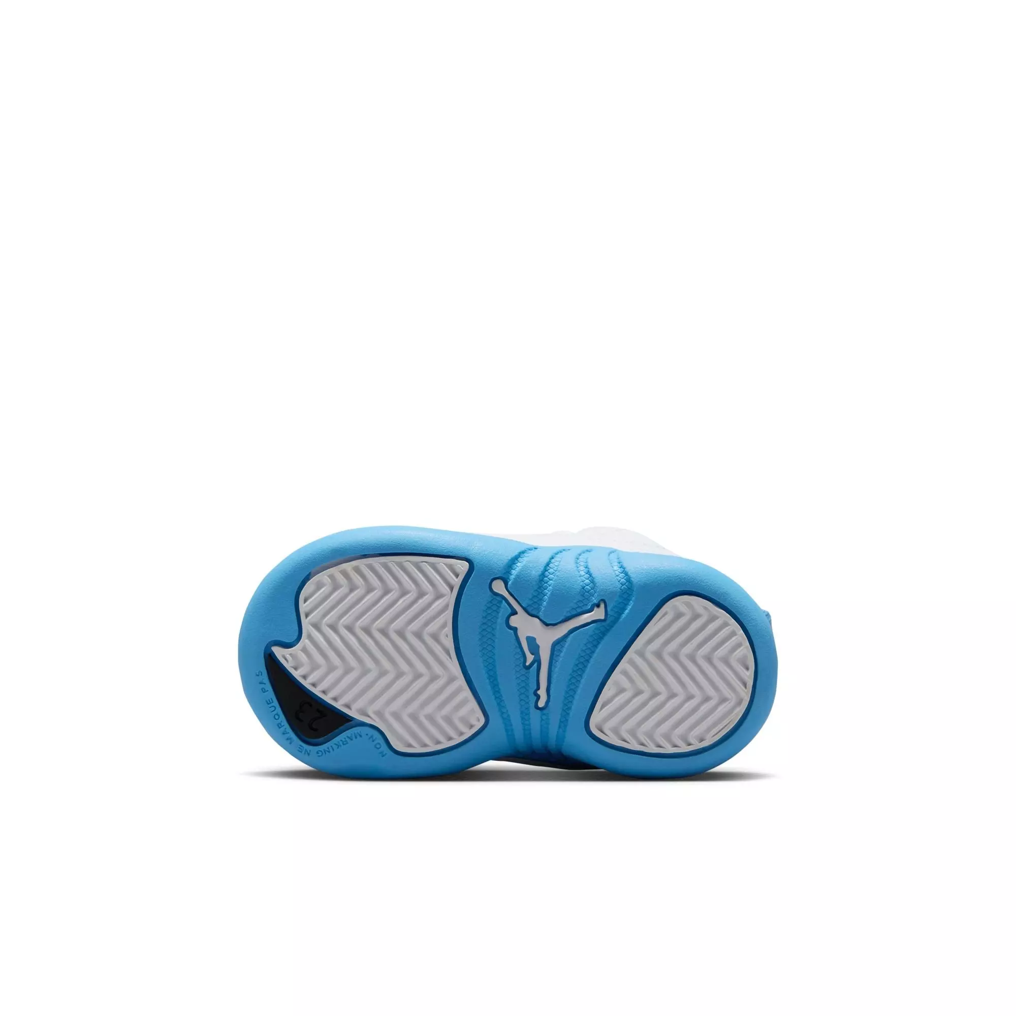 Jordan 12 Retro "White and University Blue" Toddler Kids' Shoe - WHITE/UNIVERSITY BLUE/METALLIC SILVER