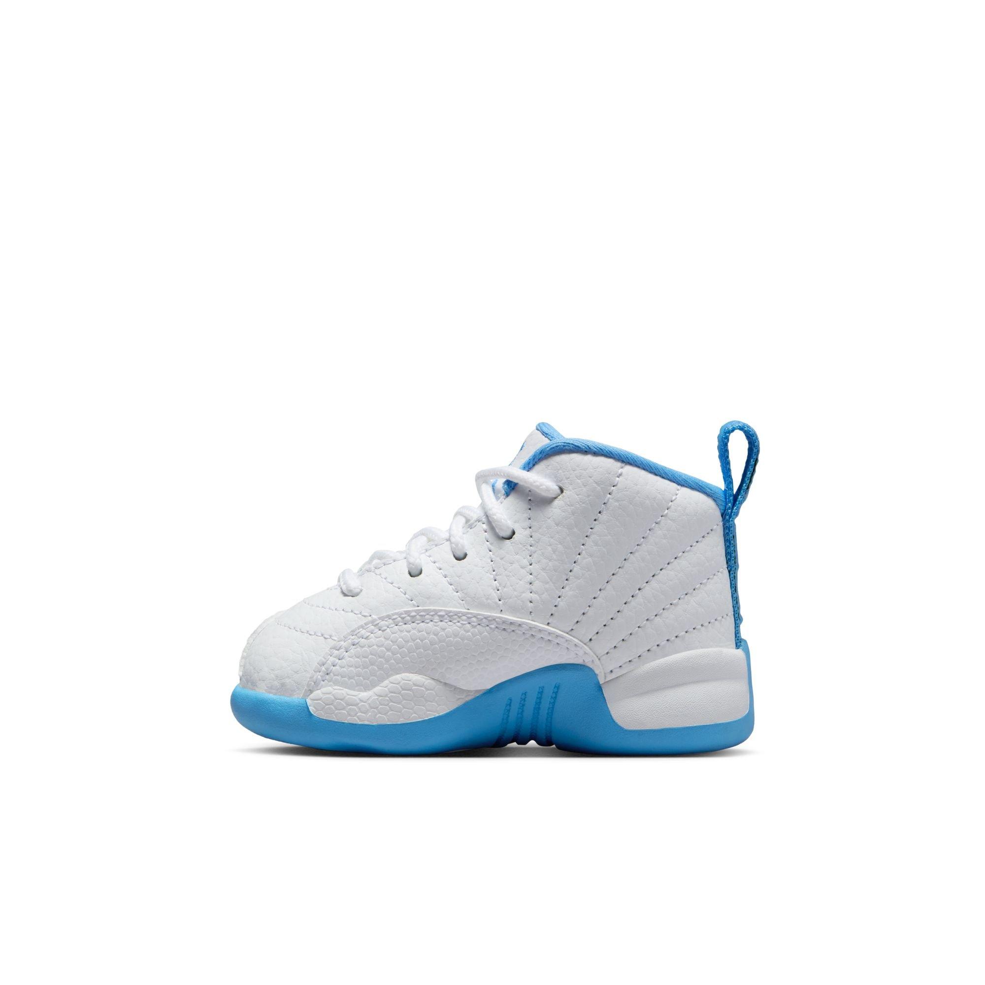 Jordan 12 Retro "White and University Blue" Toddler Kids' Shoe