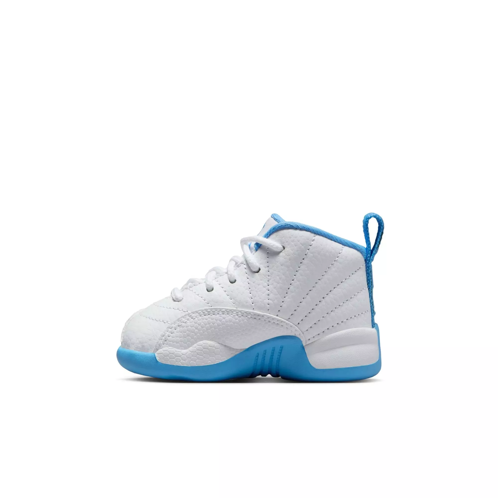 Jordan 12 Retro "White and University Blue" Toddler Kids' Shoe - WHITE/UNIVERSITY BLUE/METALLIC SILVER