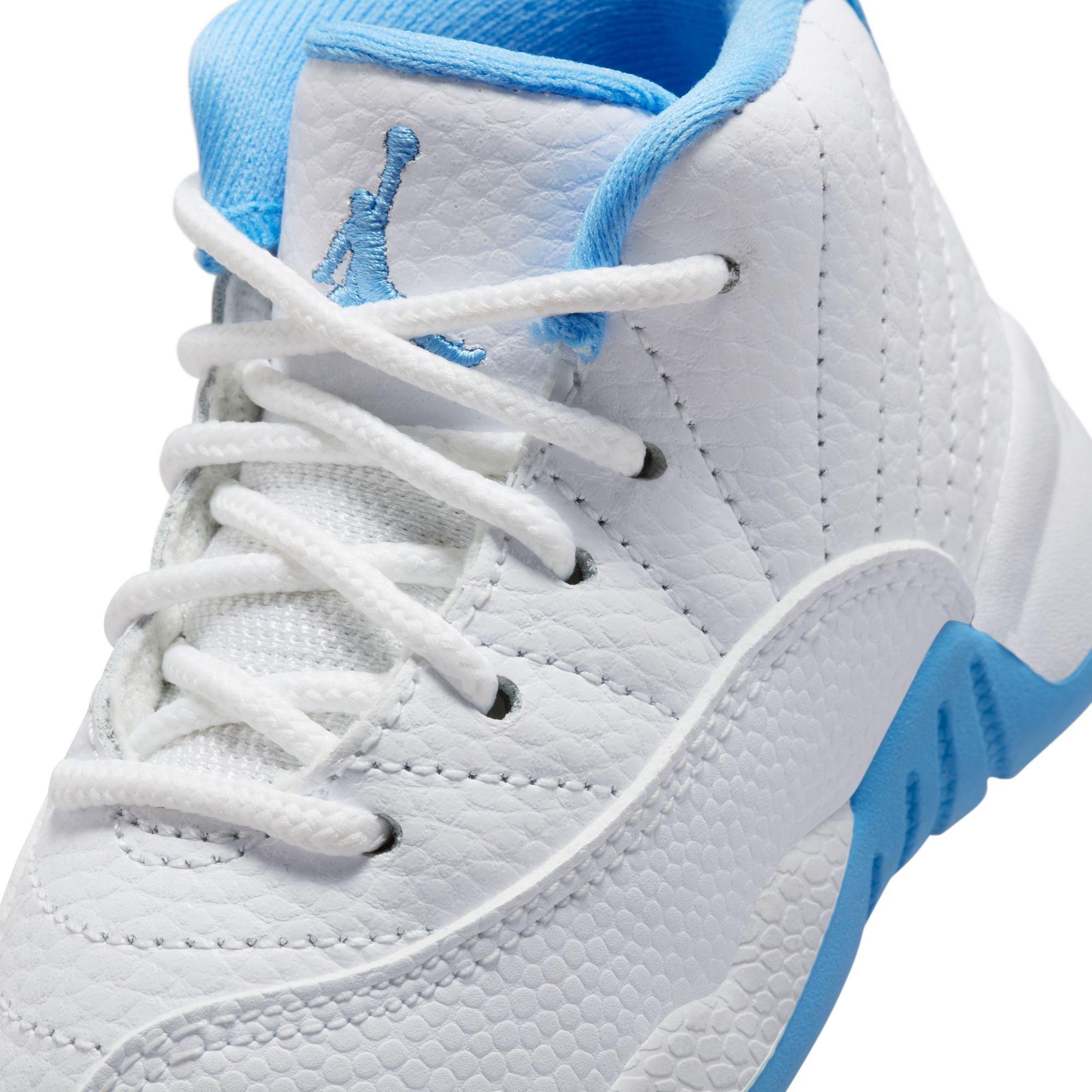 Jordan 12 Retro "White and University Blue" Toddler Kids' Shoe