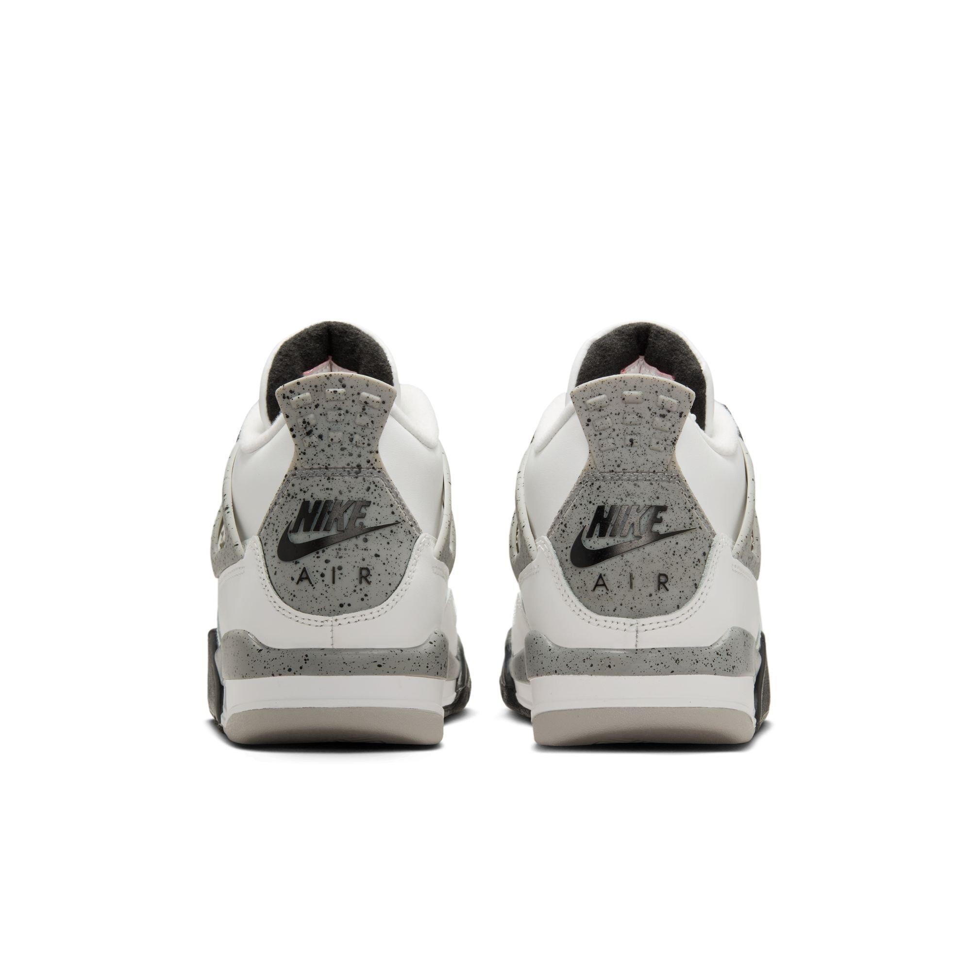 Jordan 4 Retro "White Cement" Grade School Kids' Shoe
