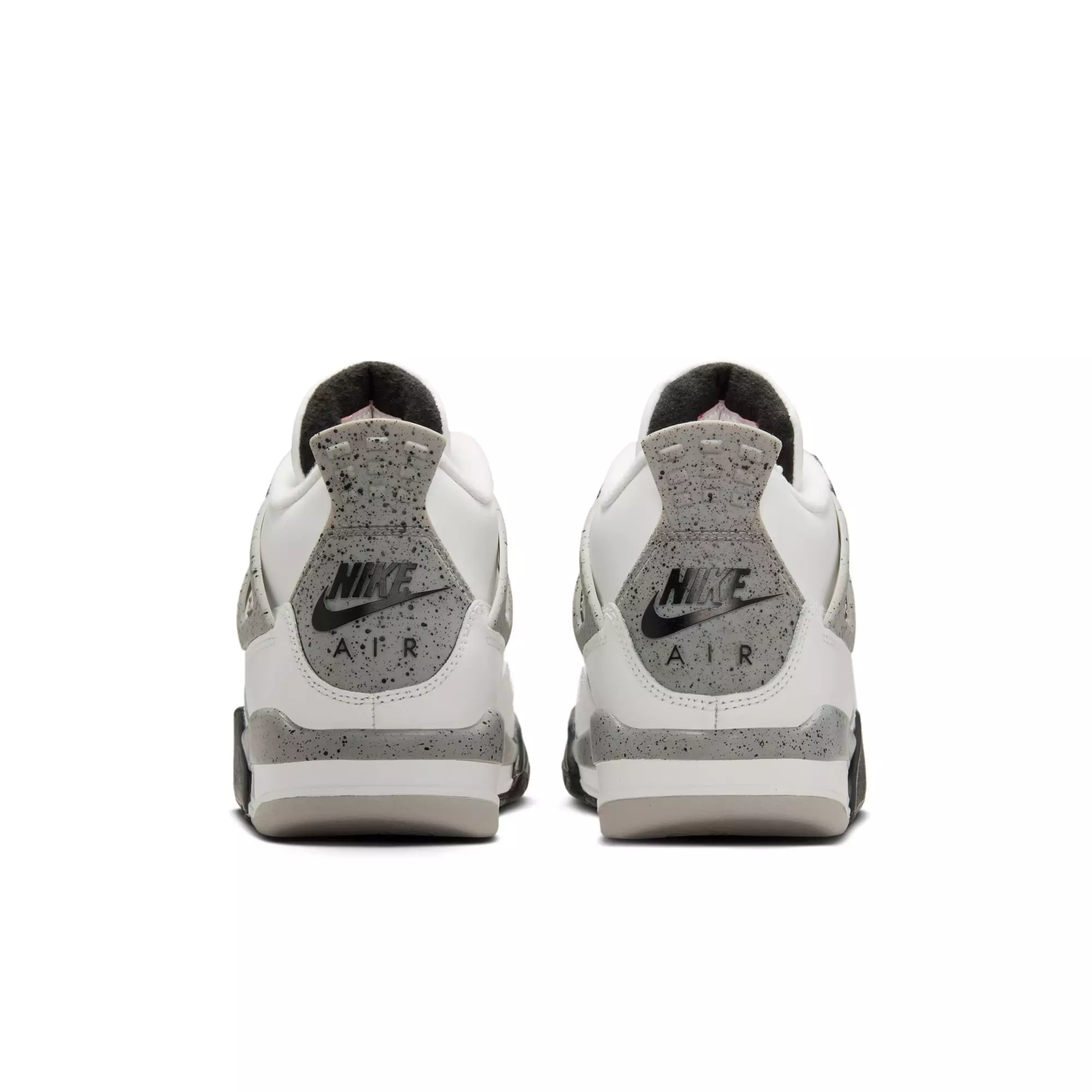 Jordan 4 Retro "White Cement" Grade School Kids' Shoe - SUMMIT WHITE/FIRE RED/CEMENT GREY