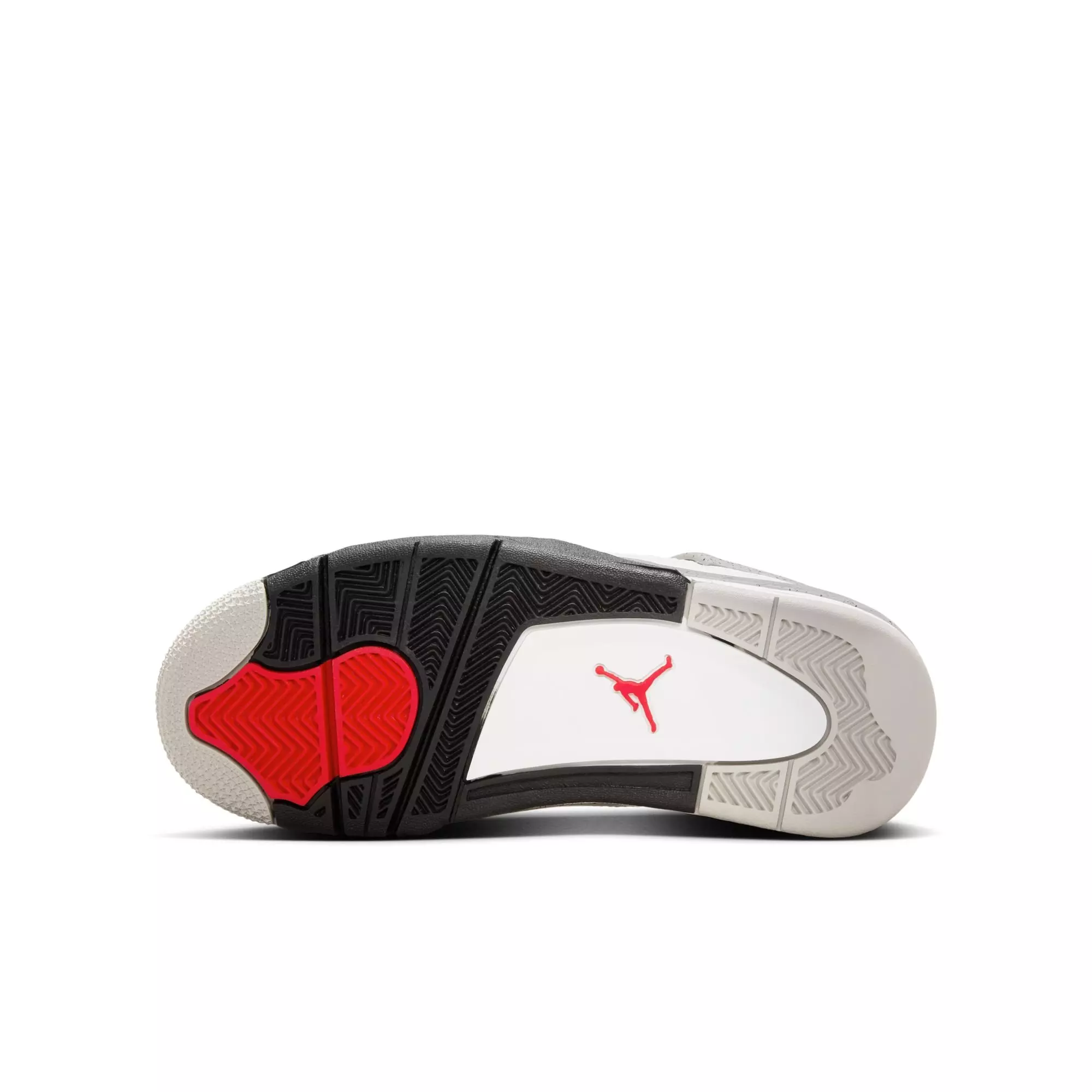 Jordan 4 Retro "White Cement" Grade School Kids' Shoe - SUMMIT WHITE/FIRE RED/CEMENT GREY