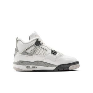 Jordan 4 Retro "White Cement" Grade School Kids' Shoe