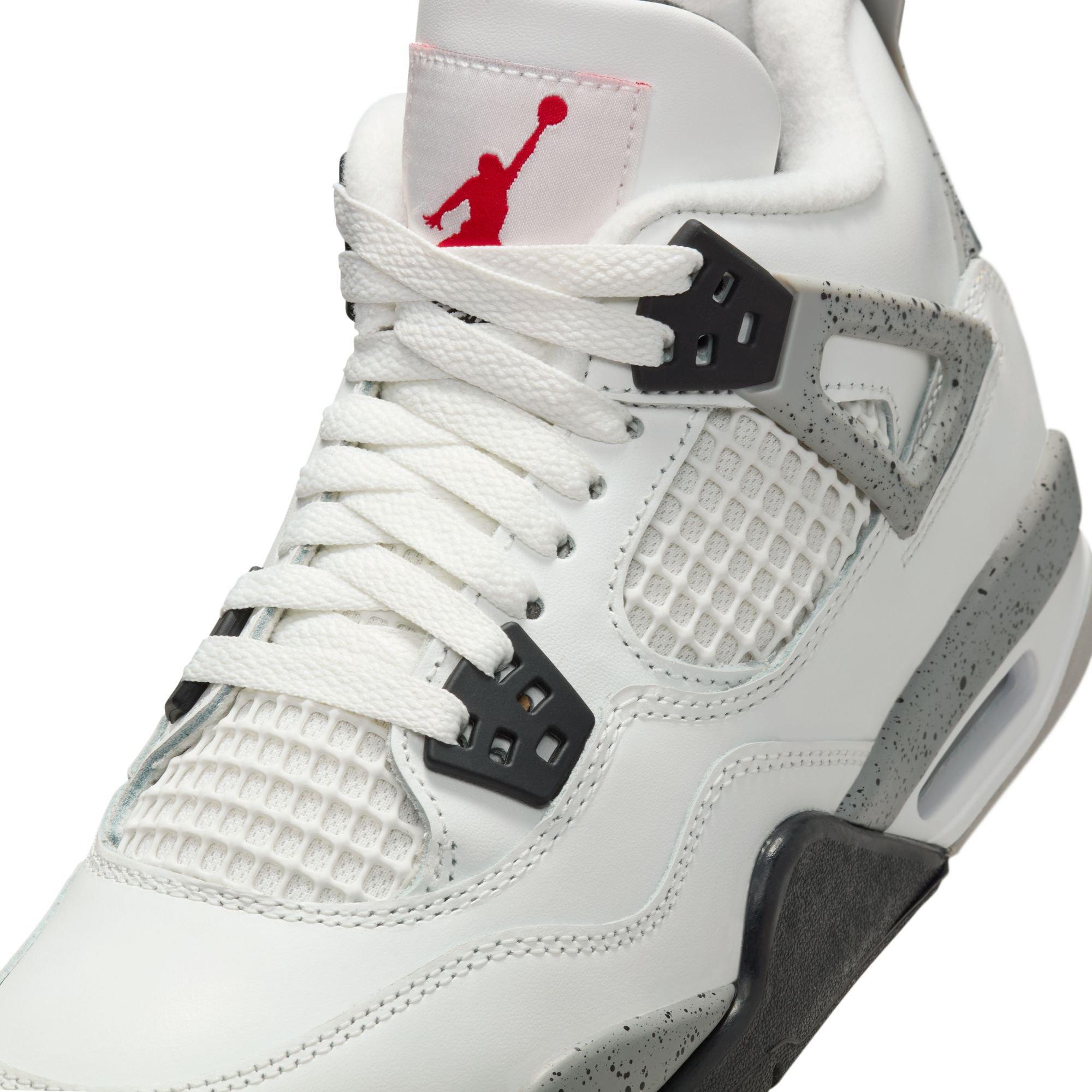 Jordan 4 Retro "White Cement" Grade School Kids' Shoe