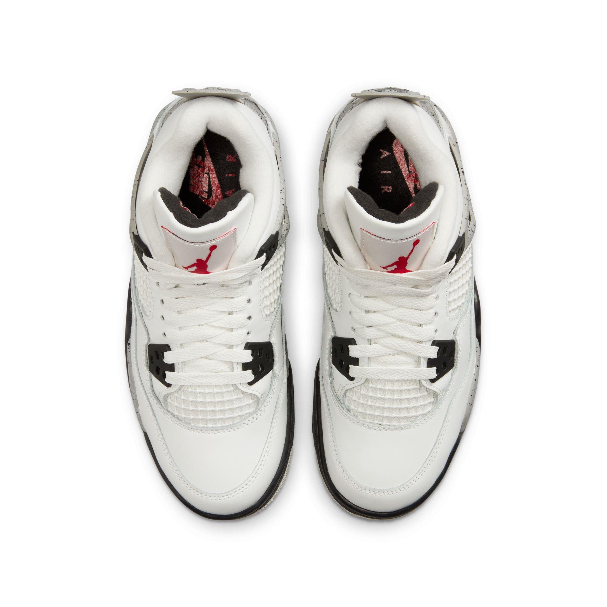 Jordan 4 Retro "White Cement" Grade School Kids' Shoe