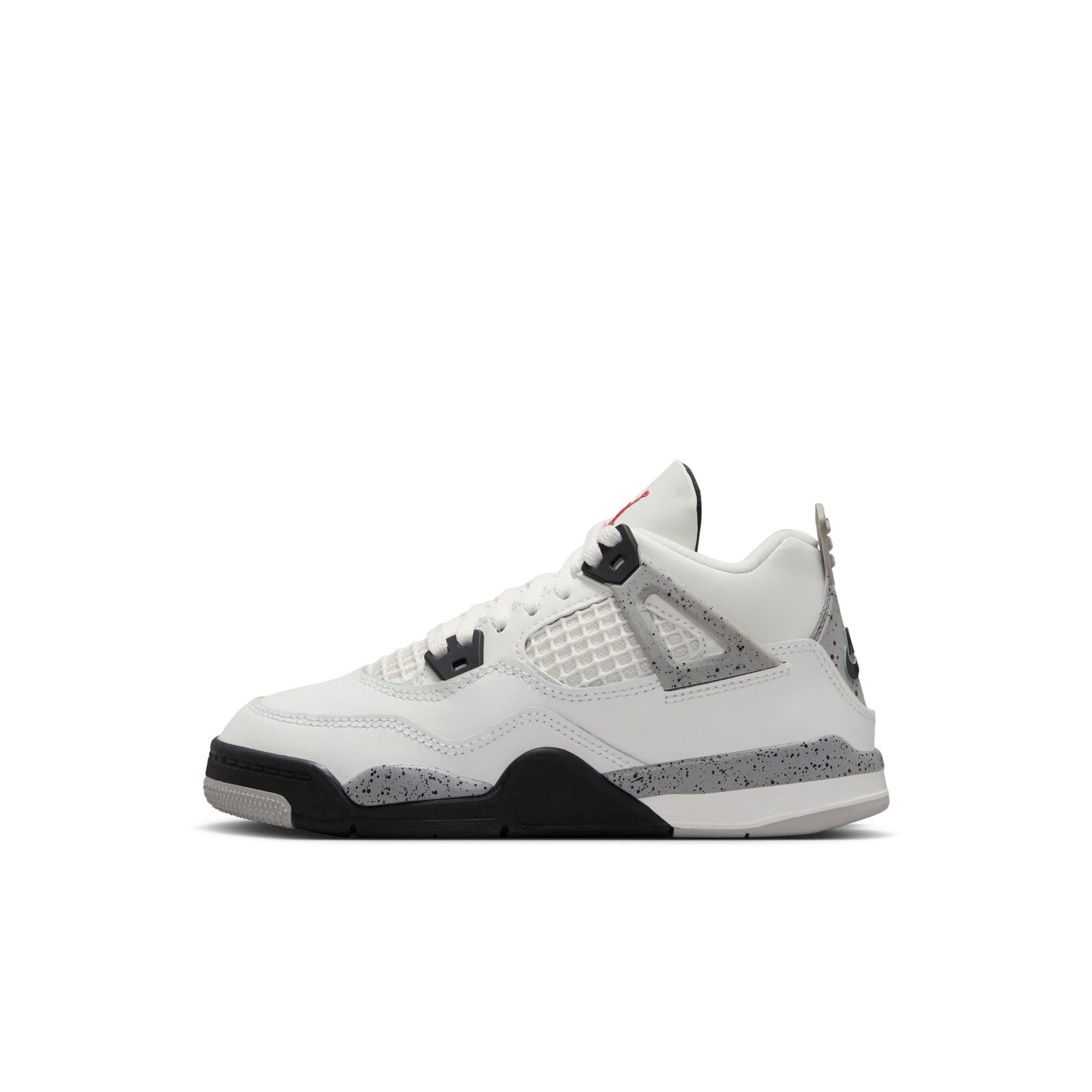 Jordan 4 Retro "White Cement" Preschool Kids' Shoe