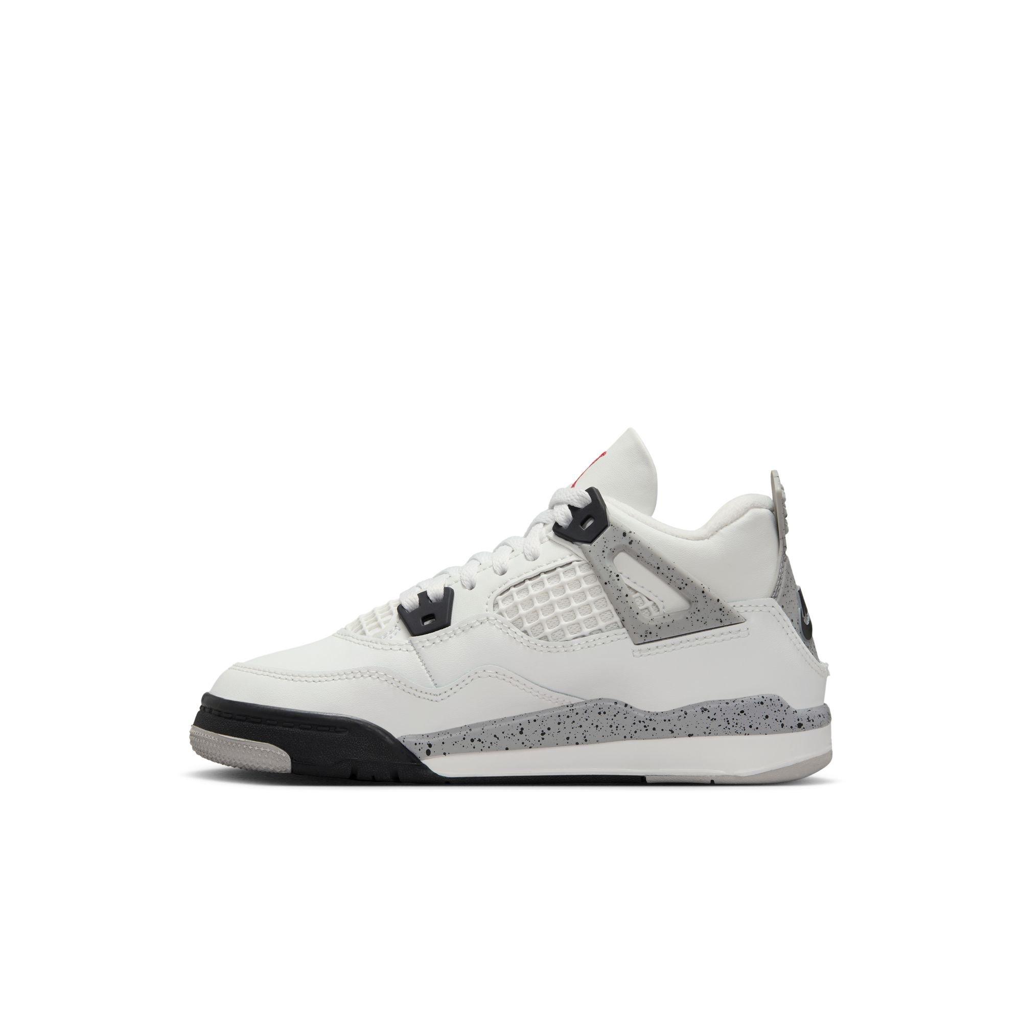 Jordan 4 Retro "White Cement" Preschool Kids' Shoe