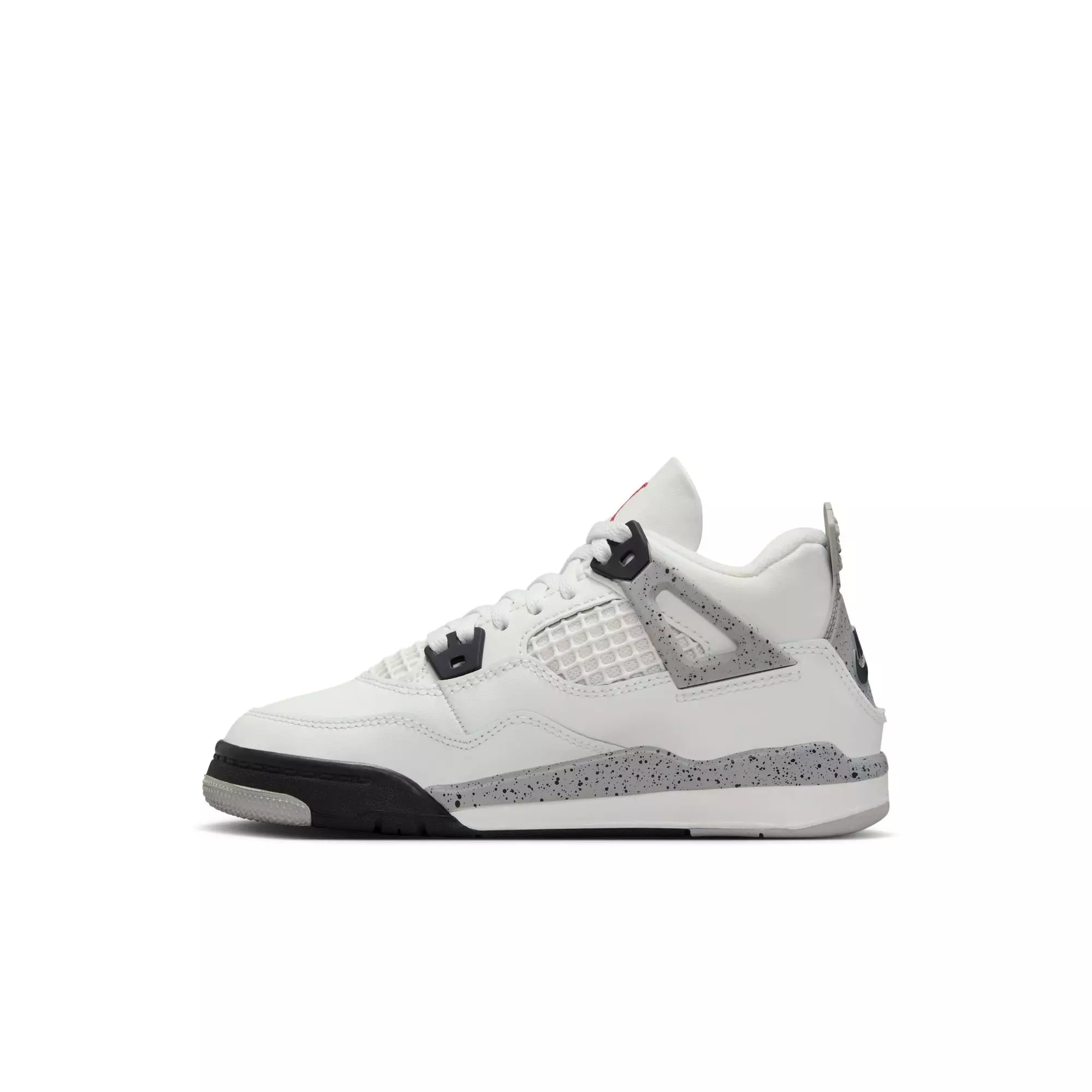 Jordan 4 Retro "White Cement" Preschool Kids' Shoe - SUMMIT WHITE/FIRE RED/CEMENT GREY