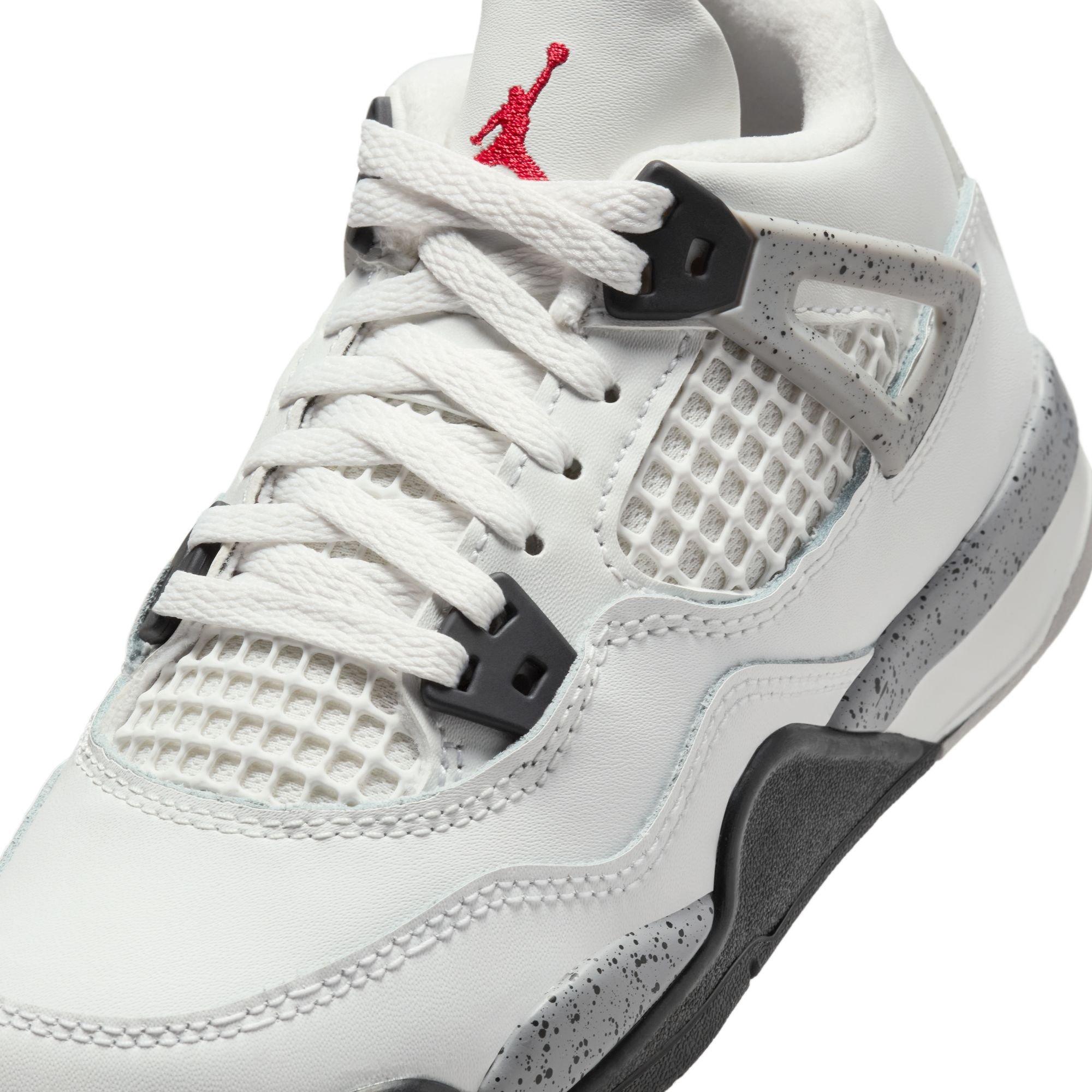Jordan 4 Retro "White Cement" Preschool Kids' Shoe