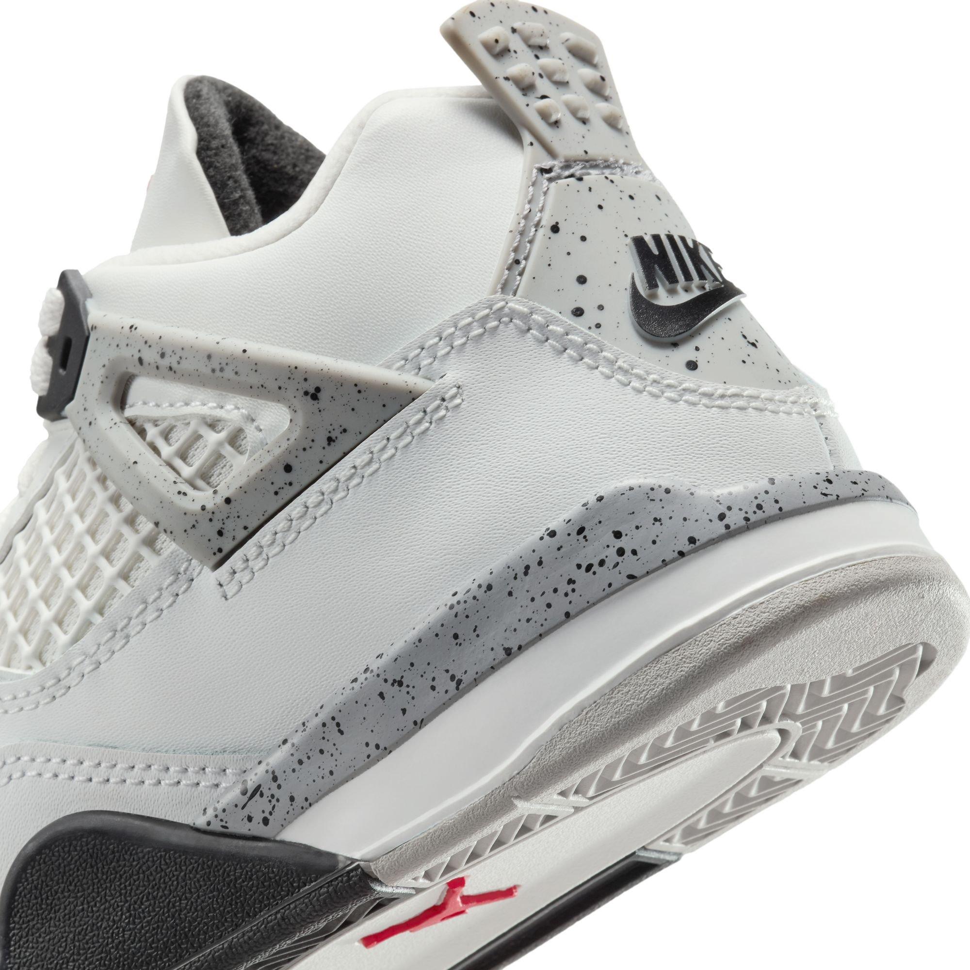 Jordan 4 Retro "White Cement" Preschool Kids' Shoe