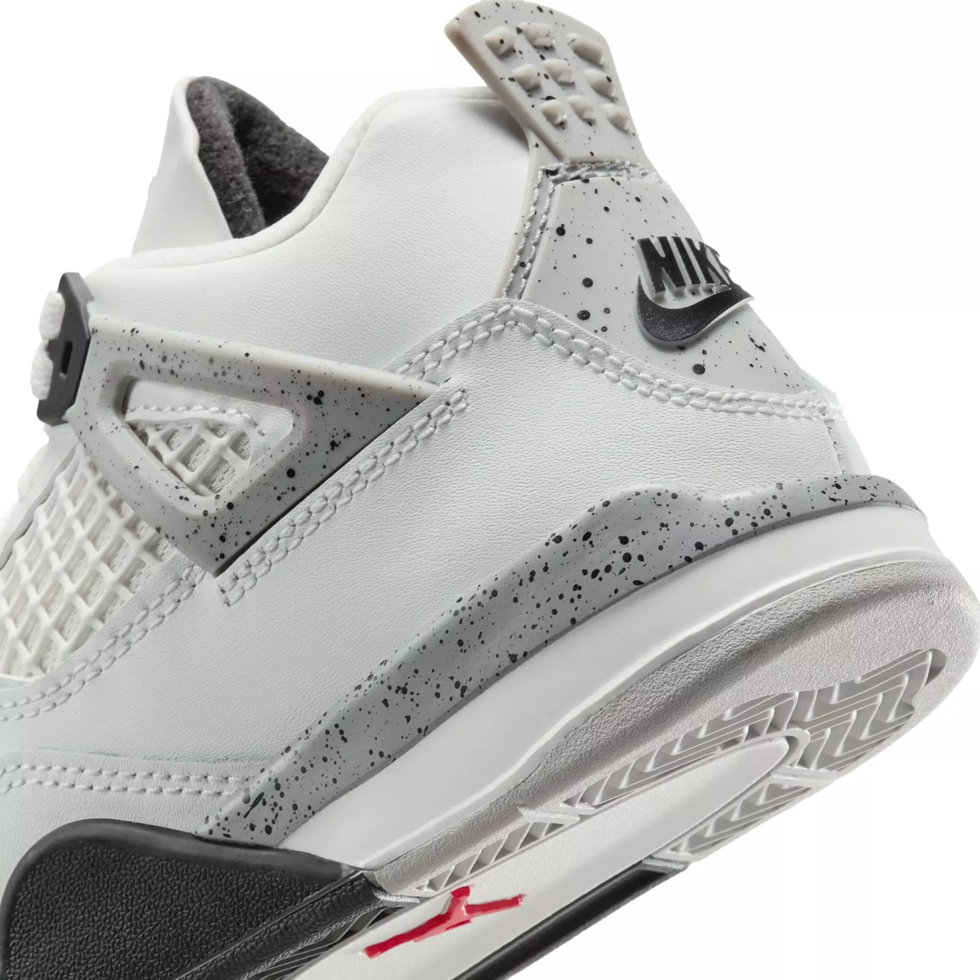 Jordan 4 Retro "White Cement" Preschool Kids' Shoe - SUMMIT WHITE/FIRE RED/CEMENT GREY
