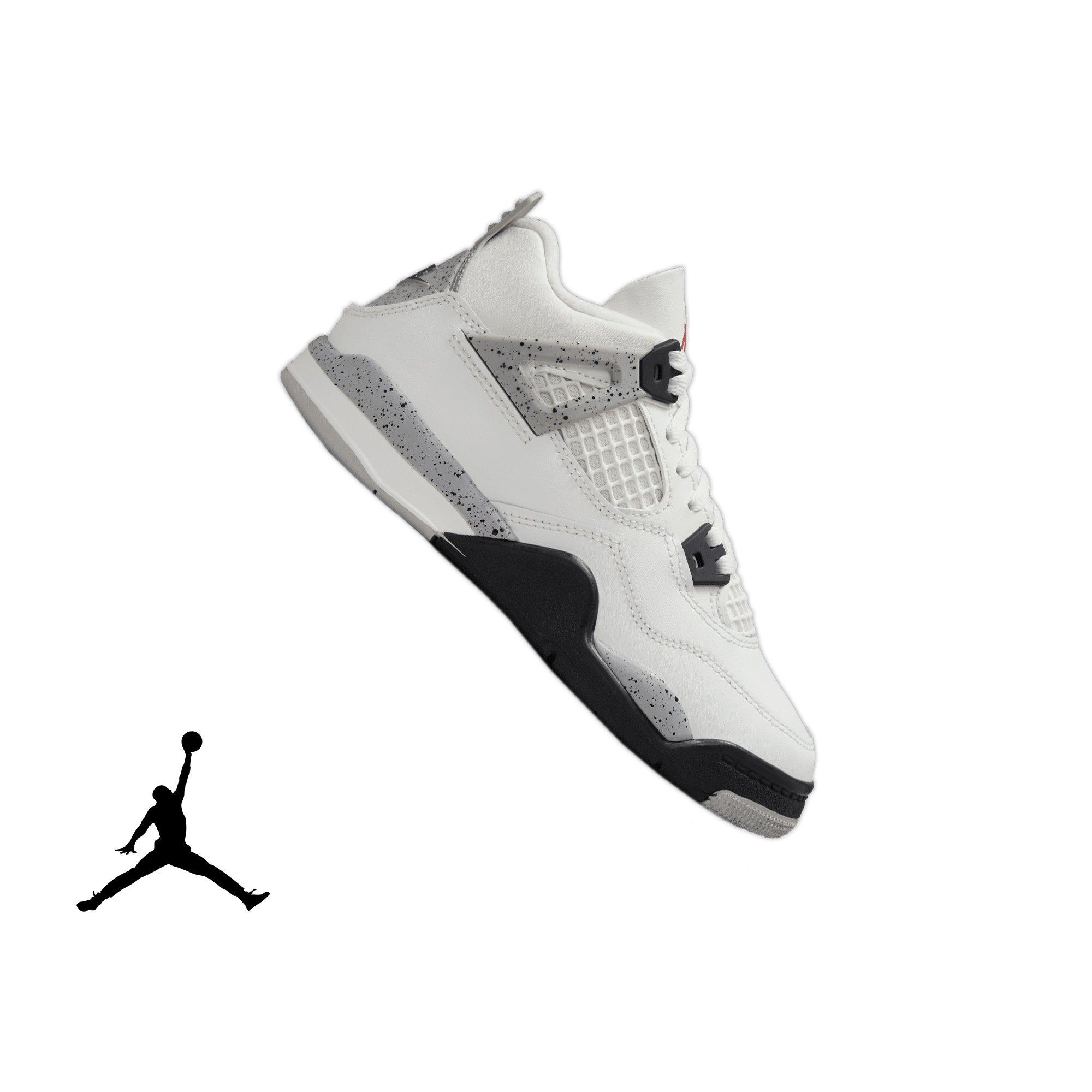 Jordan 4 Retro "White Cement" Preschool Kids' Shoe