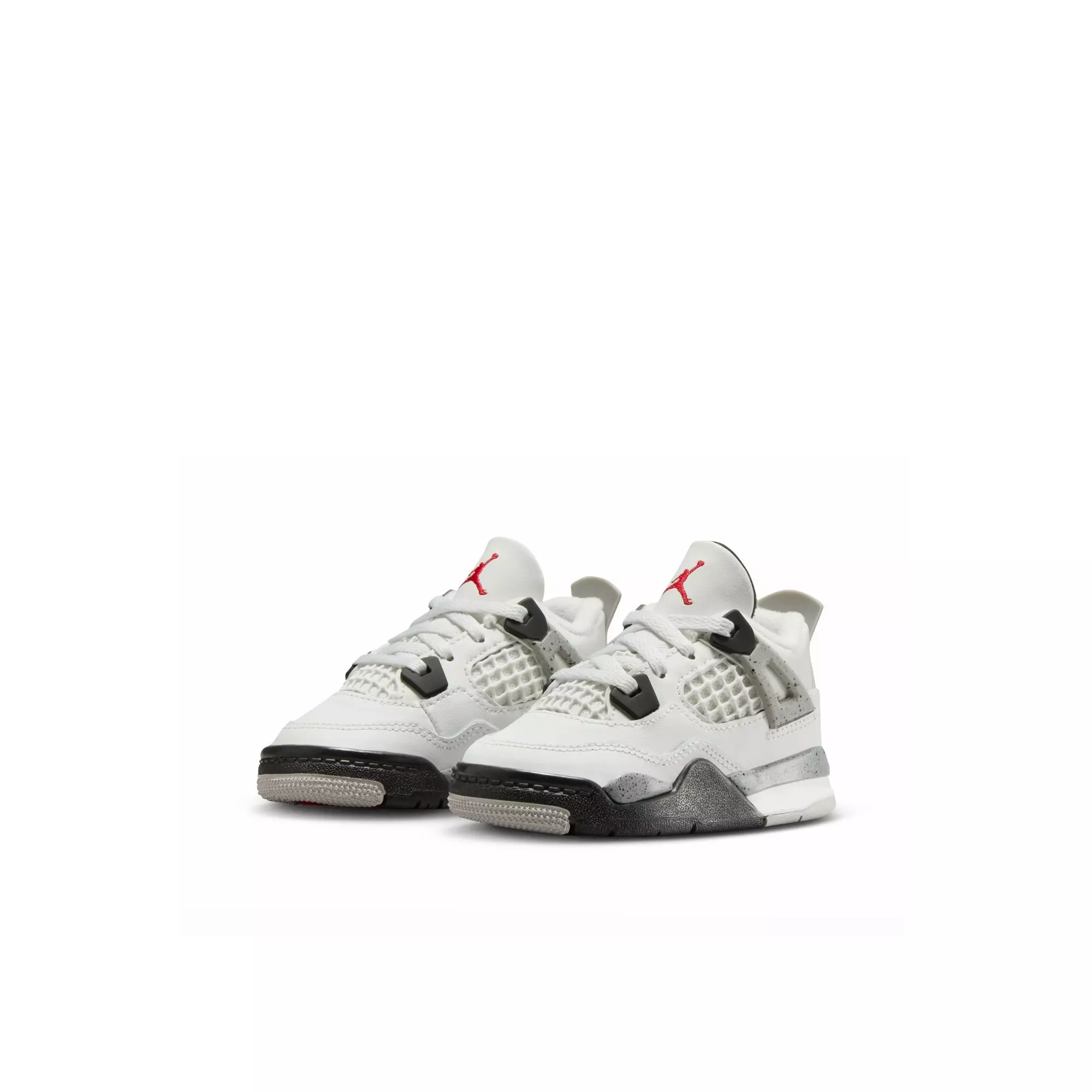 Jordan 4 Retro "White Cement" Toddler Kids' Shoe - SUMMIT WHITE/FIRE RED/CEMENT GREY