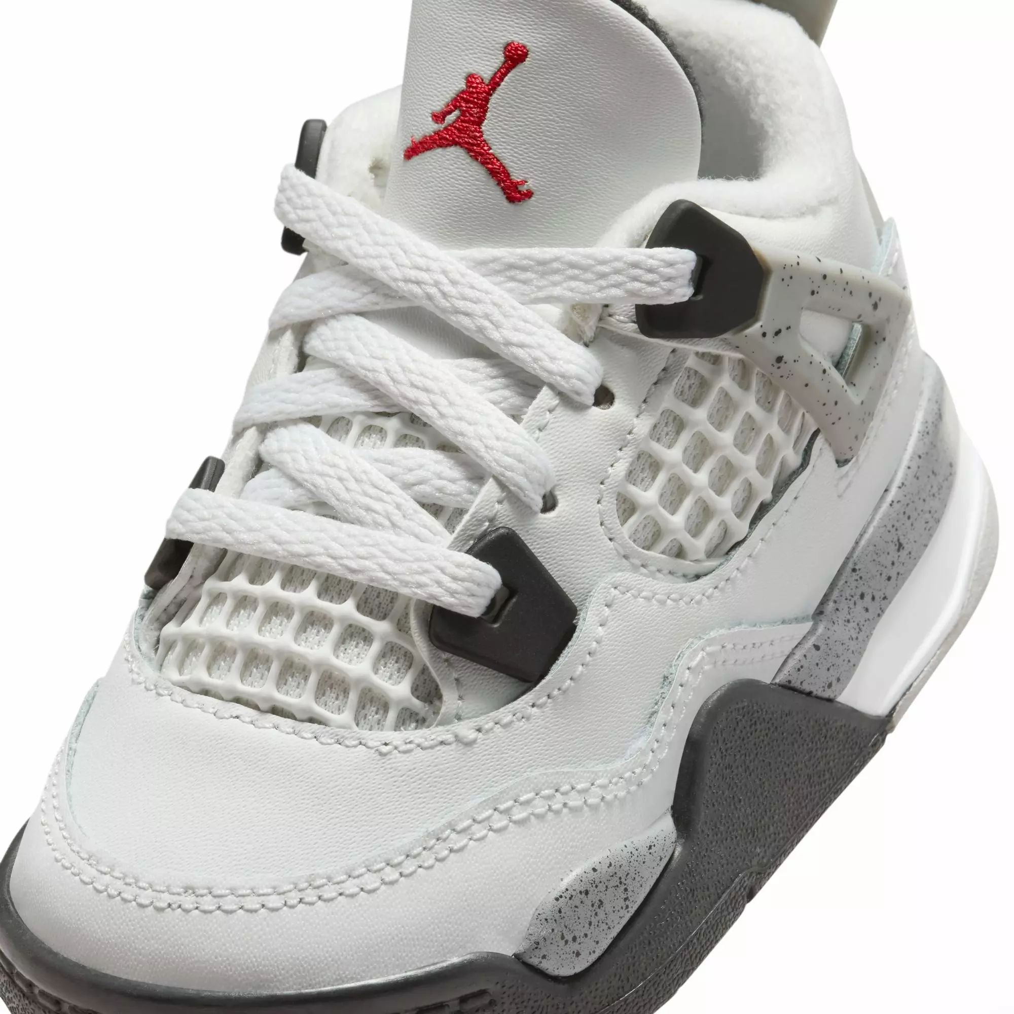 Jordan 4 Retro "White Cement" Toddler Kids' Shoe - SUMMIT WHITE/FIRE RED/CEMENT GREY