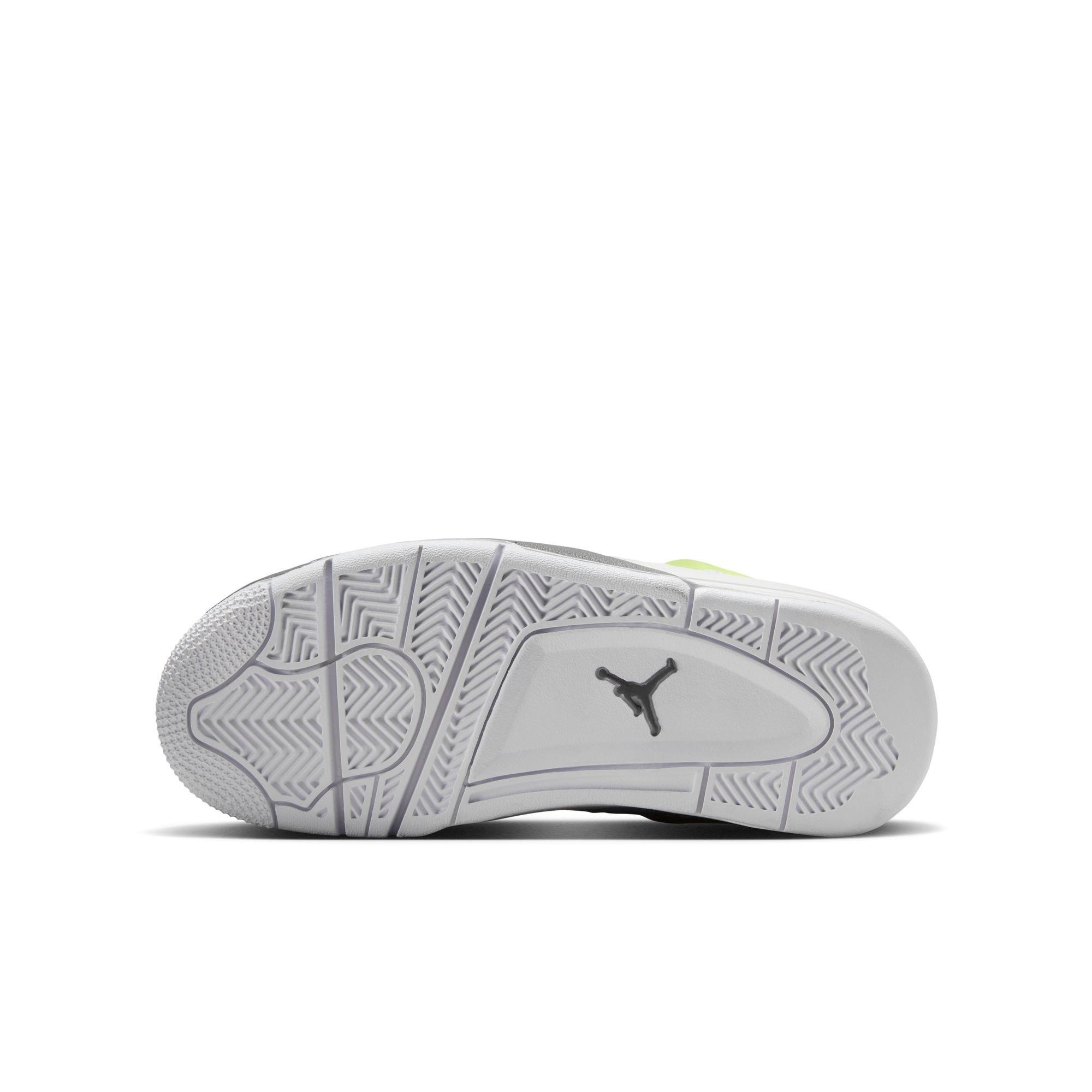 Jordan 4 Retro "Light Lemon Twist" Grade School Kids' Shoe