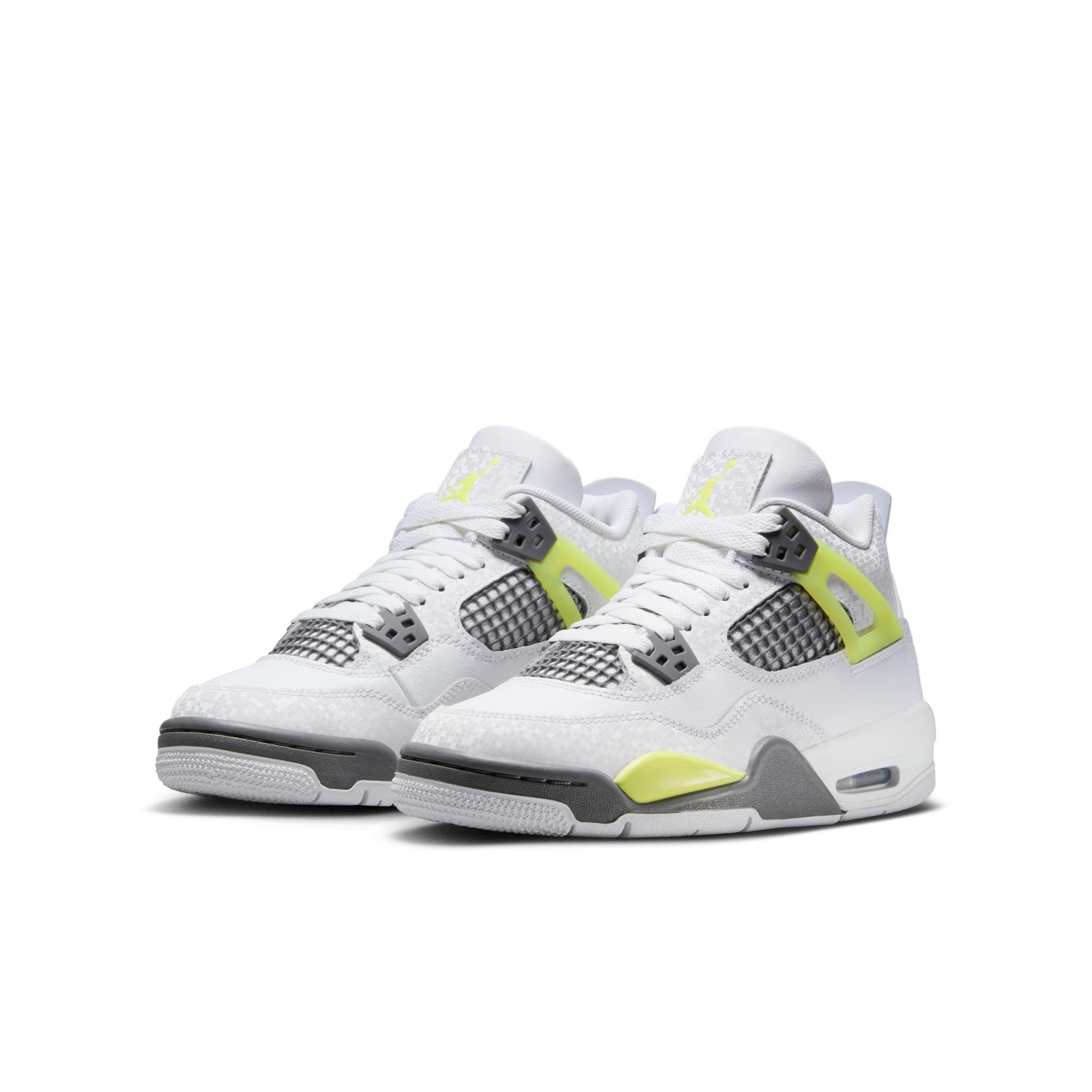 Jordan 4 Retro "Light Lemon Twist" Grade School Kids' Shoe