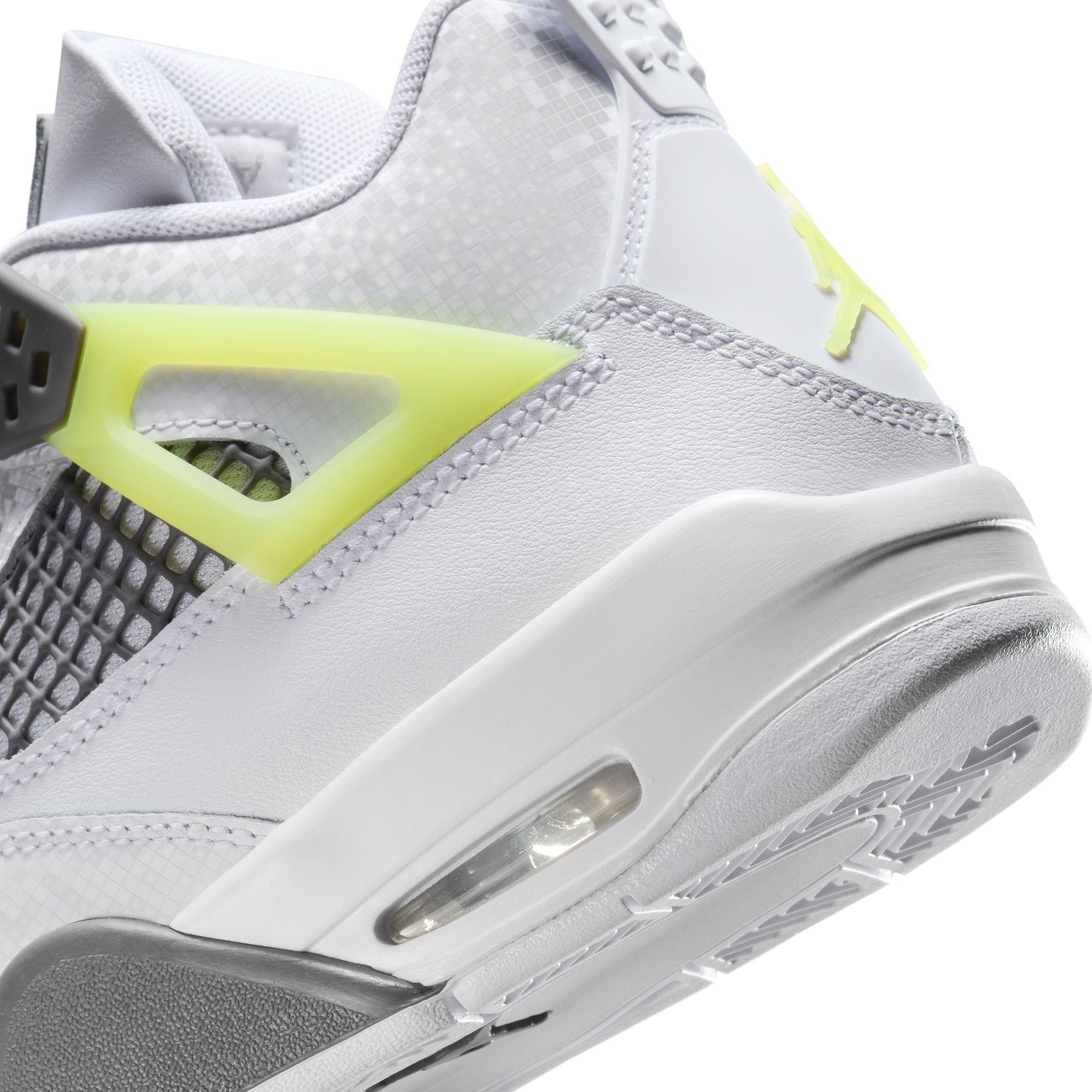 Jordan 4 Retro "Light Lemon Twist" Grade School Kids' Shoe