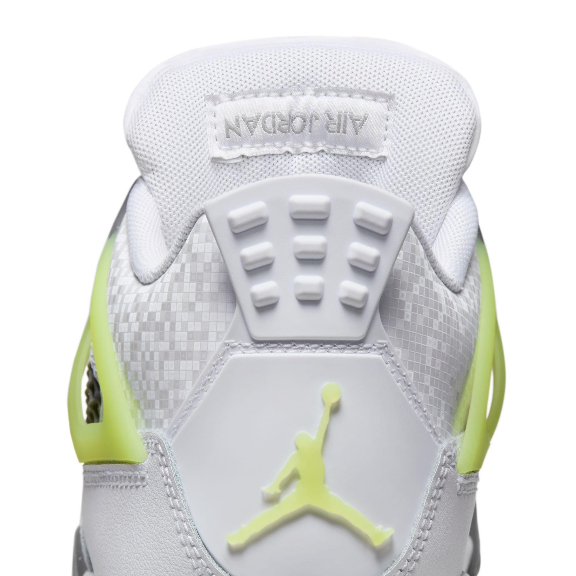 Jordan 4 Retro "Light Lemon Twist" Grade School Kids' Shoe
