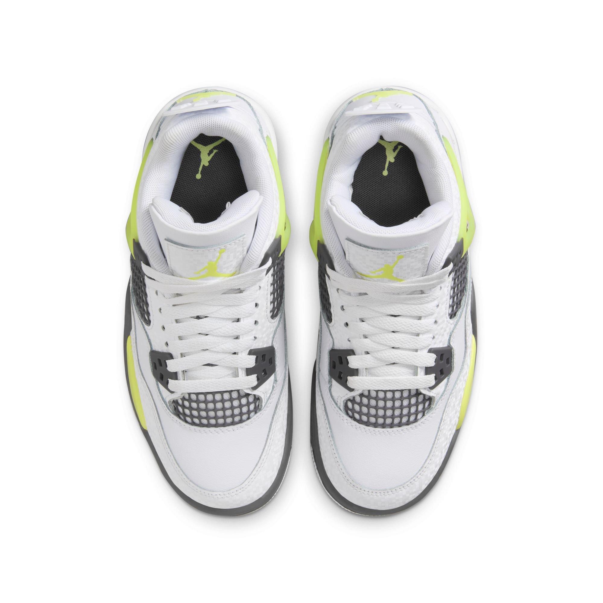 Jordan 4 Retro "Light Lemon Twist" Grade School Kids' Shoe