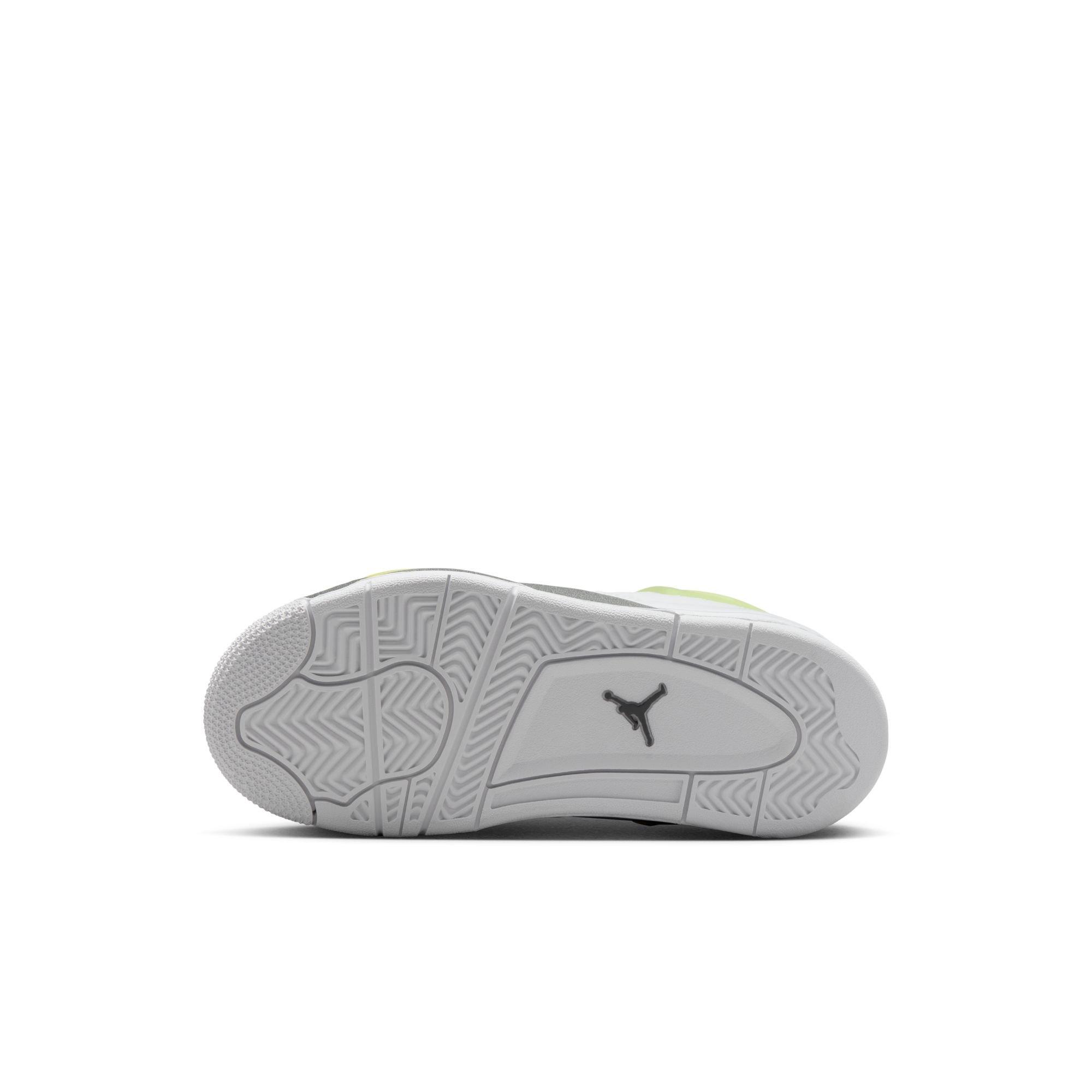 Jordan 4 Retro "Light Lemon Twist" Preschool Kids' Shoe