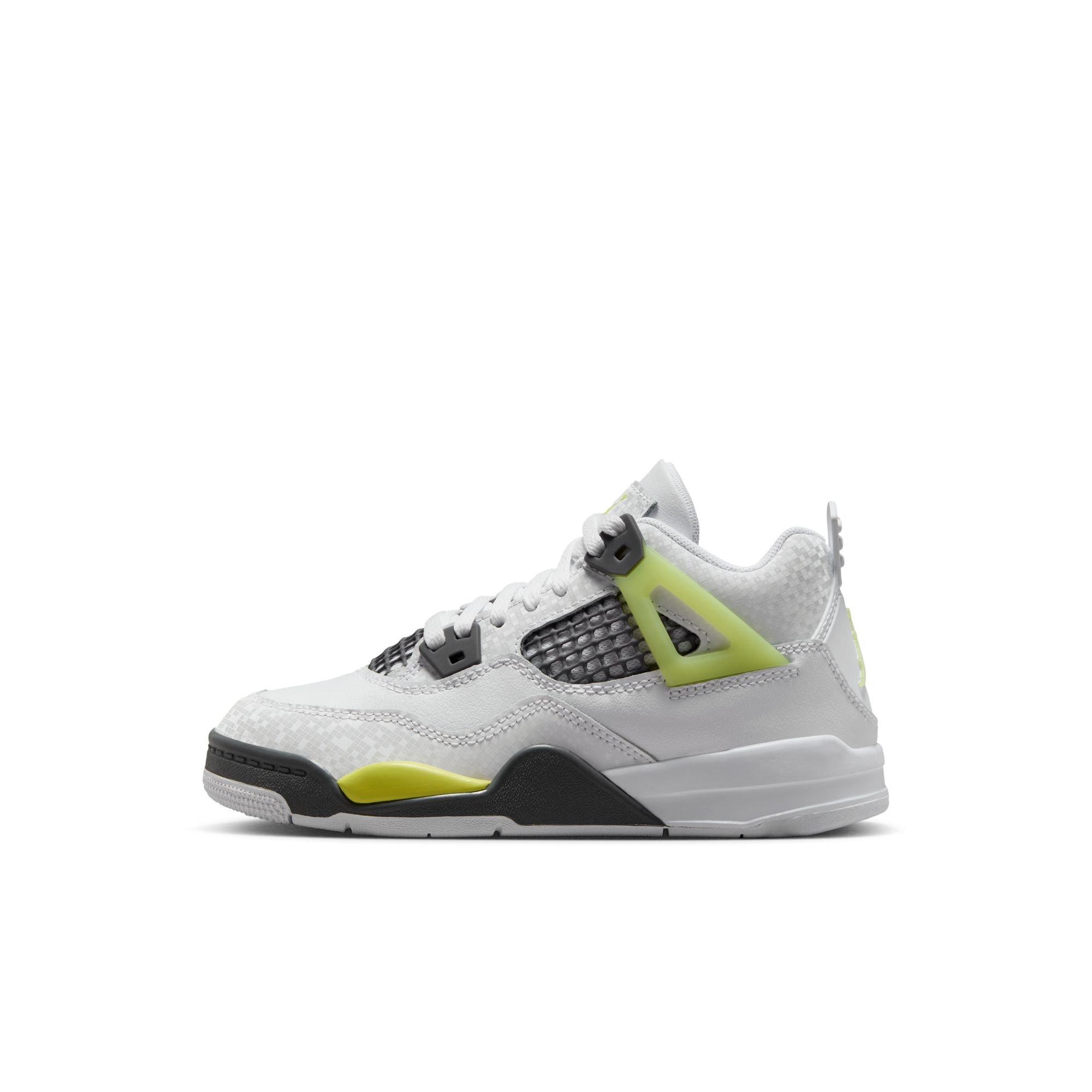 Jordan 4 Retro "Light Lemon Twist" Preschool Kids' Shoe