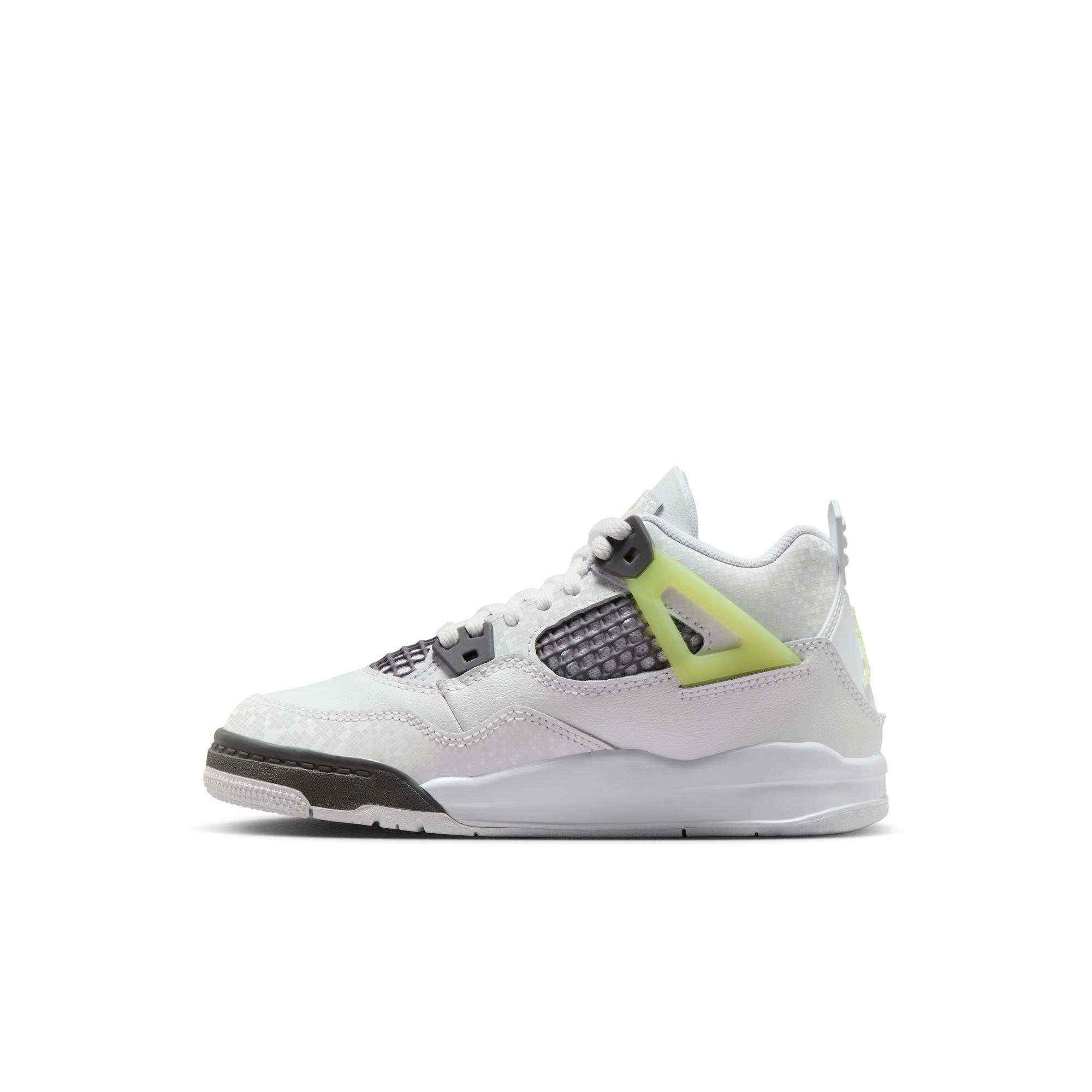 Jordan 4 Retro "Light Lemon Twist" Preschool Kids' Shoe