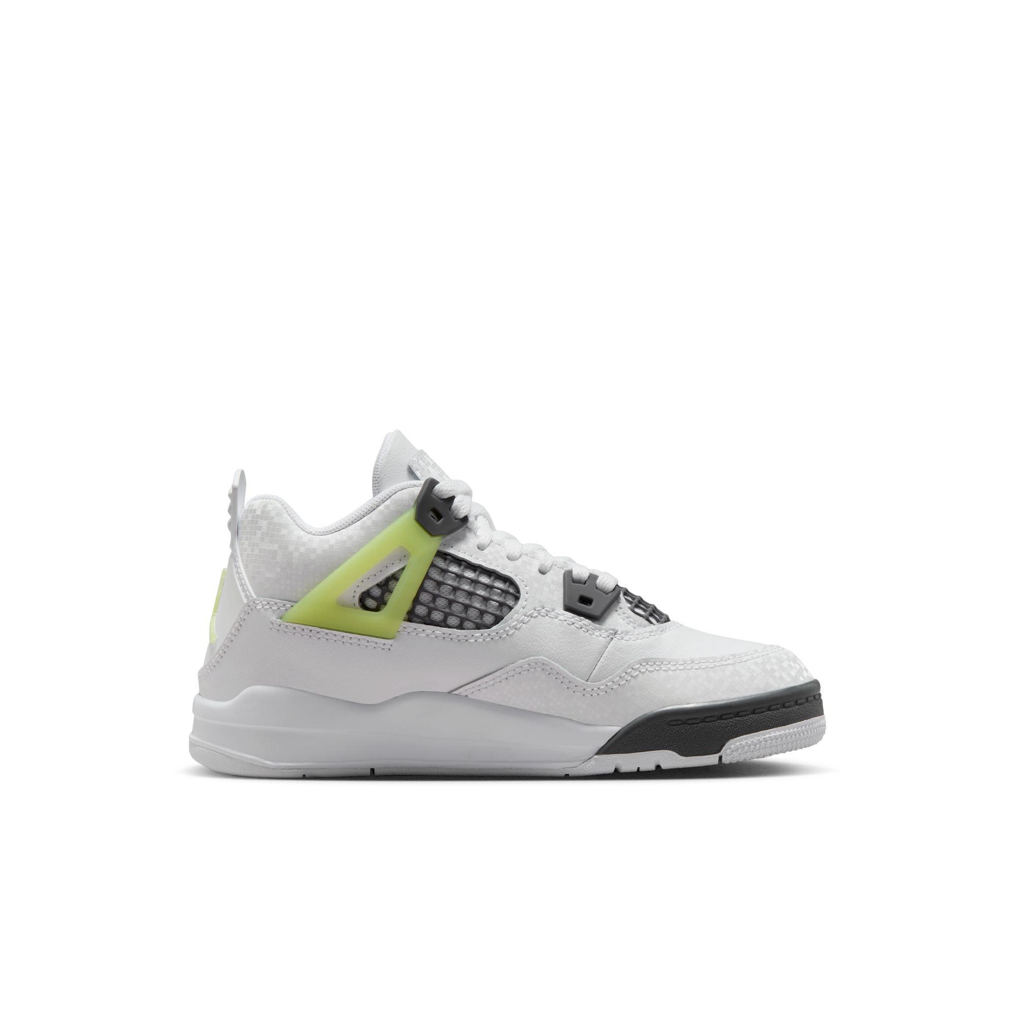 Jordan 4 Retro "Light Lemon Twist" Preschool Kids' Shoe
