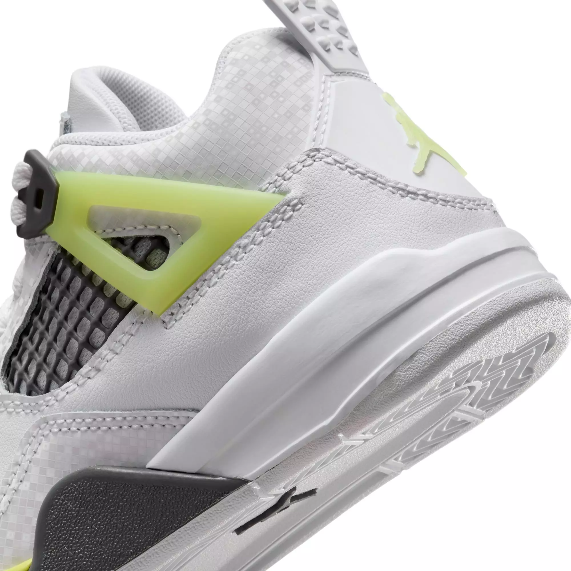 Jordan 4 Retro "Light Lemon Twist" Preschool Kids' Shoe - WHITE/LEMON TWIST/GRAPHITE