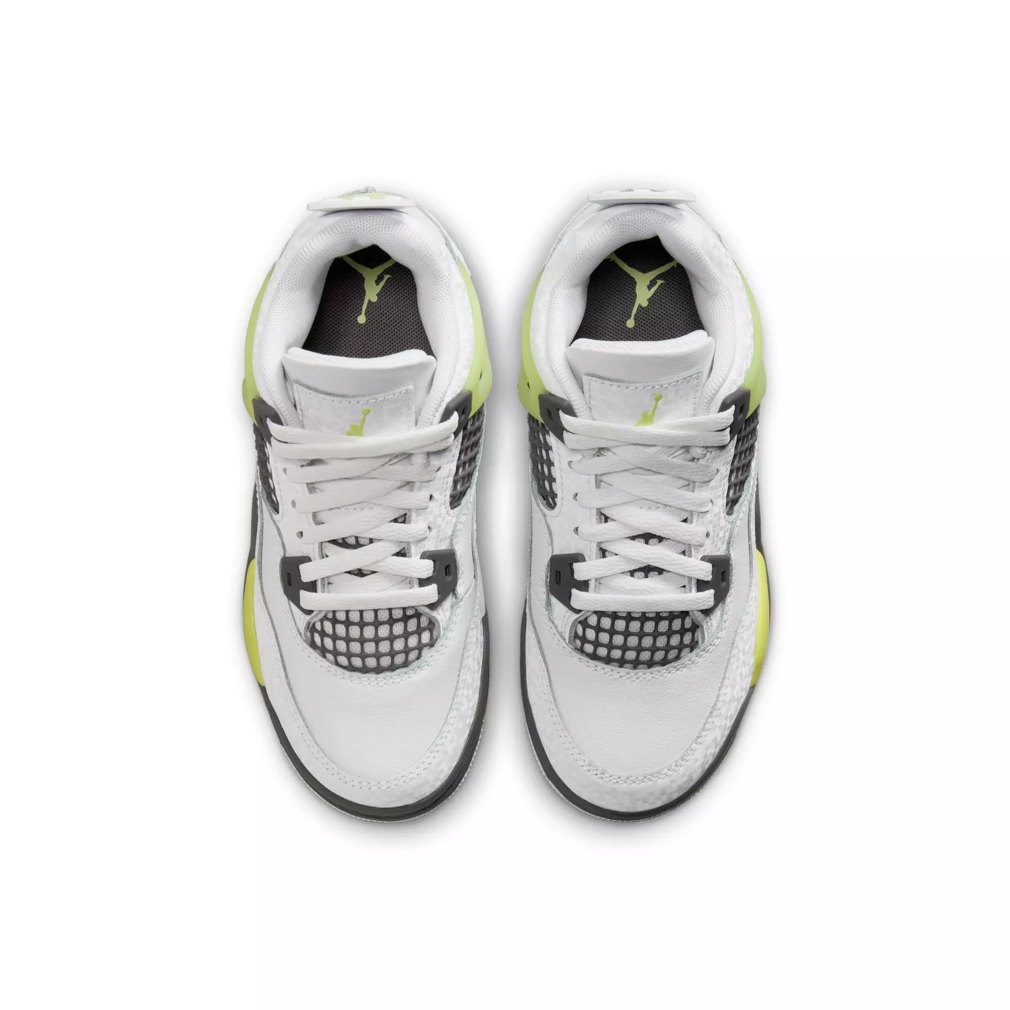Jordan 4 Retro "Light Lemon Twist" Preschool Kids' Shoe - WHITE/LEMON TWIST/GRAPHITE