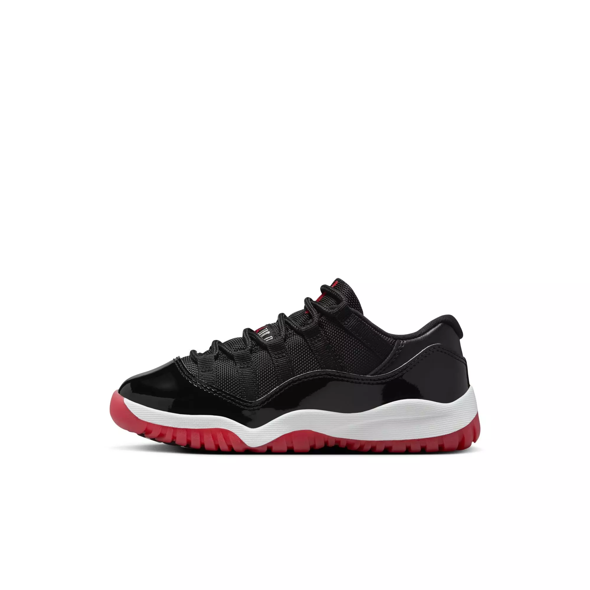 Jordan 11 Retro Low "Bred" Preschool Kids' Shoe - BLACK/VARSITY RED/WHITE