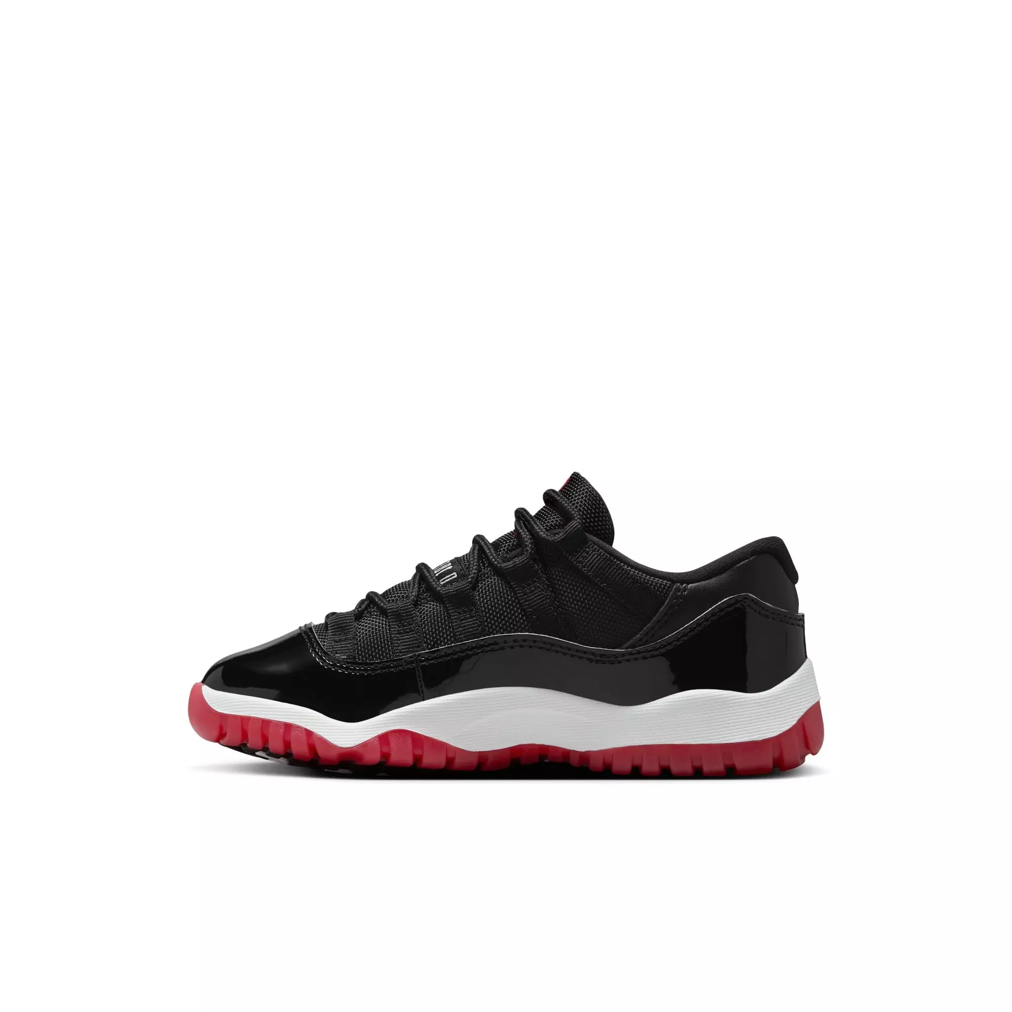 Jordan 11 Retro Low "Bred" Preschool Kids' Shoe - BLACK/VARSITY RED/WHITE