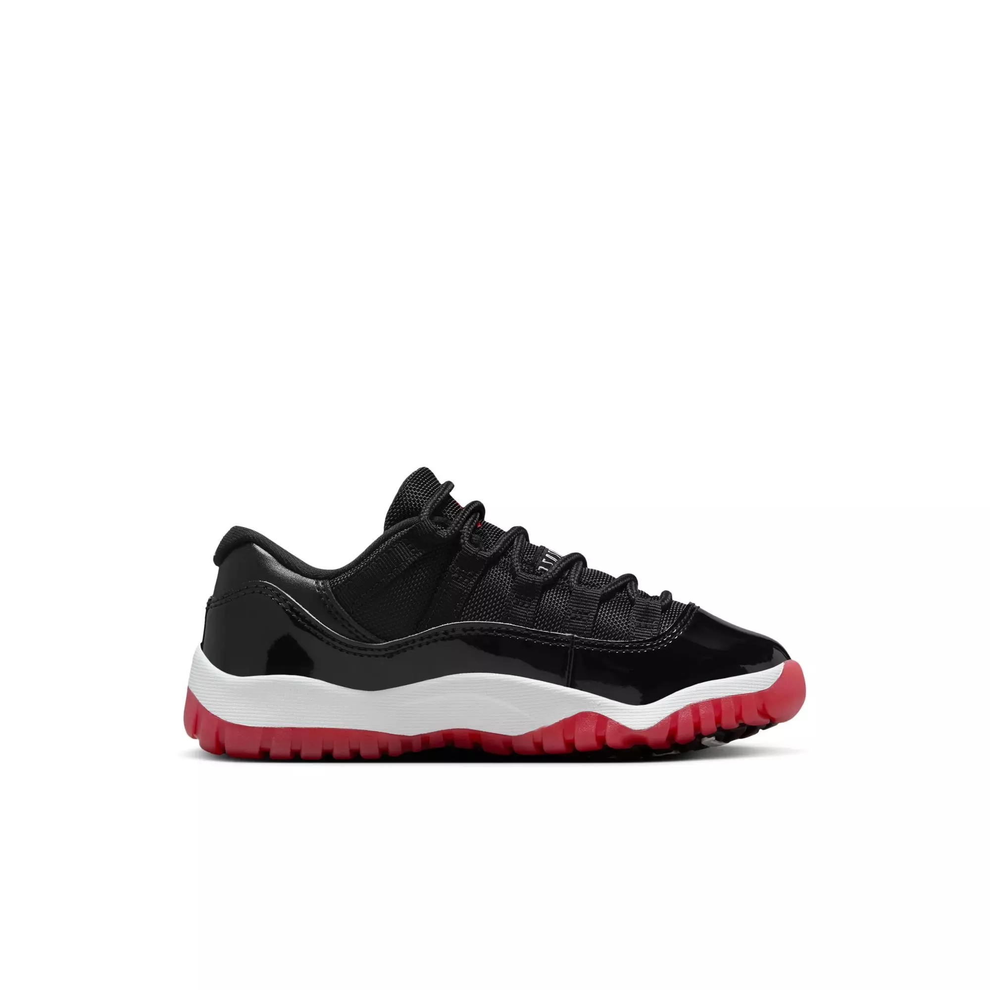 Jordan 11 Retro Low "Bred" Preschool Kids' Shoe - BLACK/VARSITY RED/WHITE