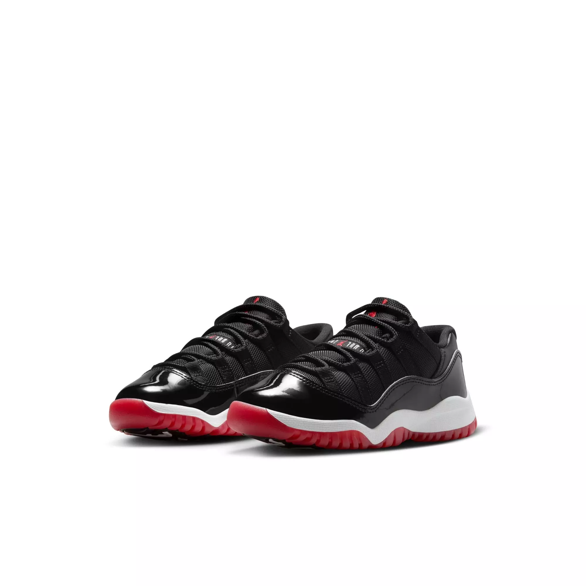 Jordan 11 Retro Low "Bred" Preschool Kids' Shoe - BLACK/VARSITY RED/WHITE