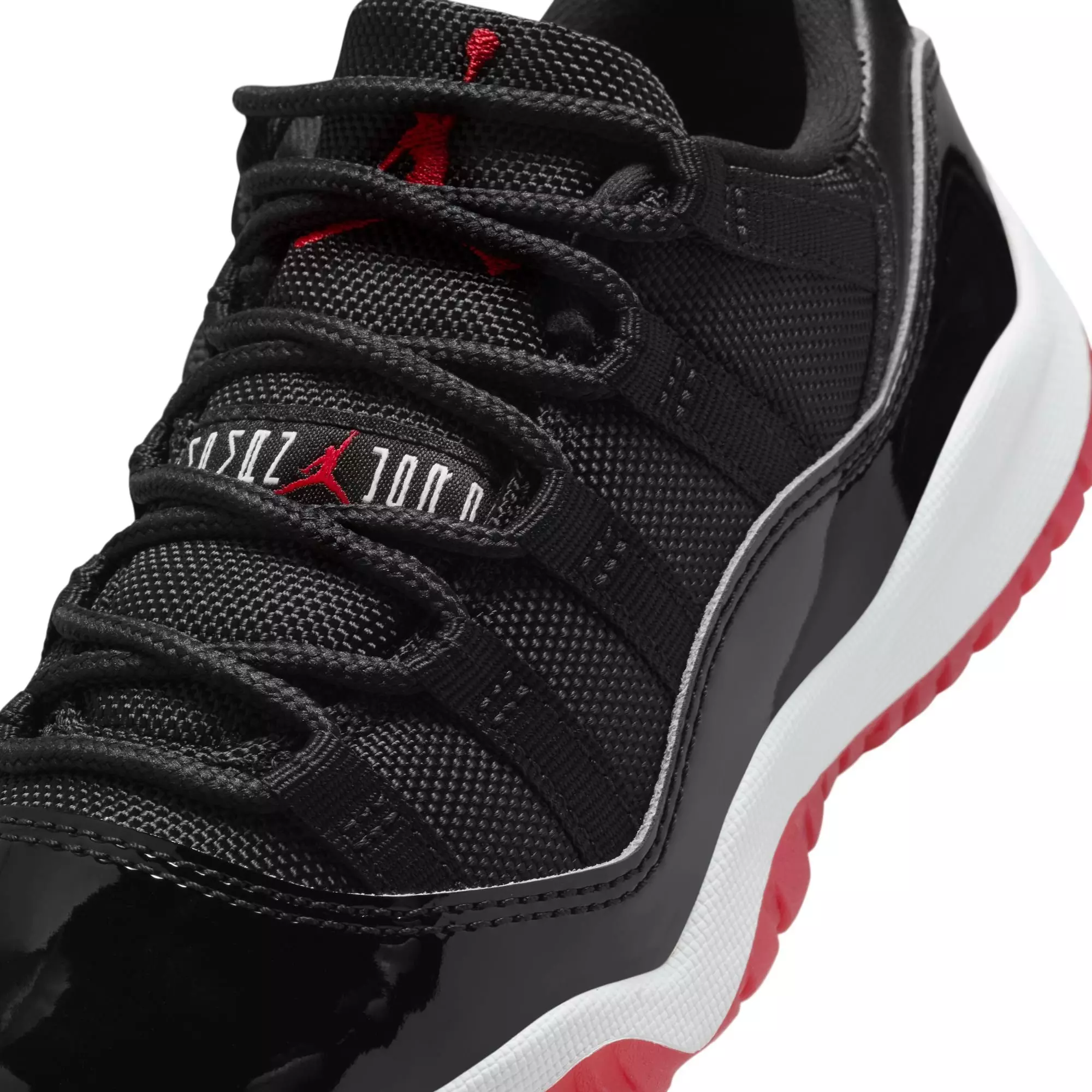 Jordan 11 Retro Low "Bred" Preschool Kids' Shoe - BLACK/VARSITY RED/WHITE