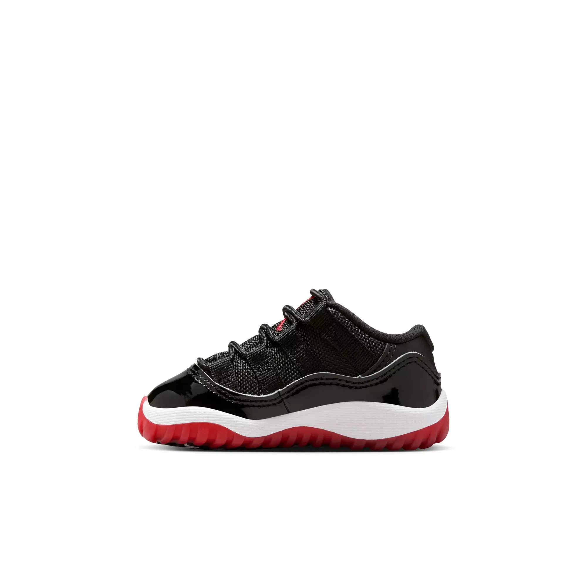 Jordan 11 Retro Low "Bred" Toddler Kids' Shoe - BLACK/VARSITY RED/WHITE
