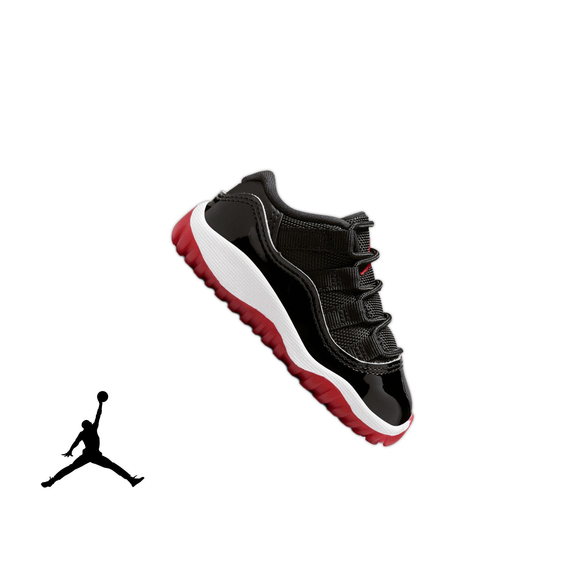 Jordan 11 Retro Low "Bred" Toddler Kids' Shoe - BLACK/VARSITY RED/WHITE