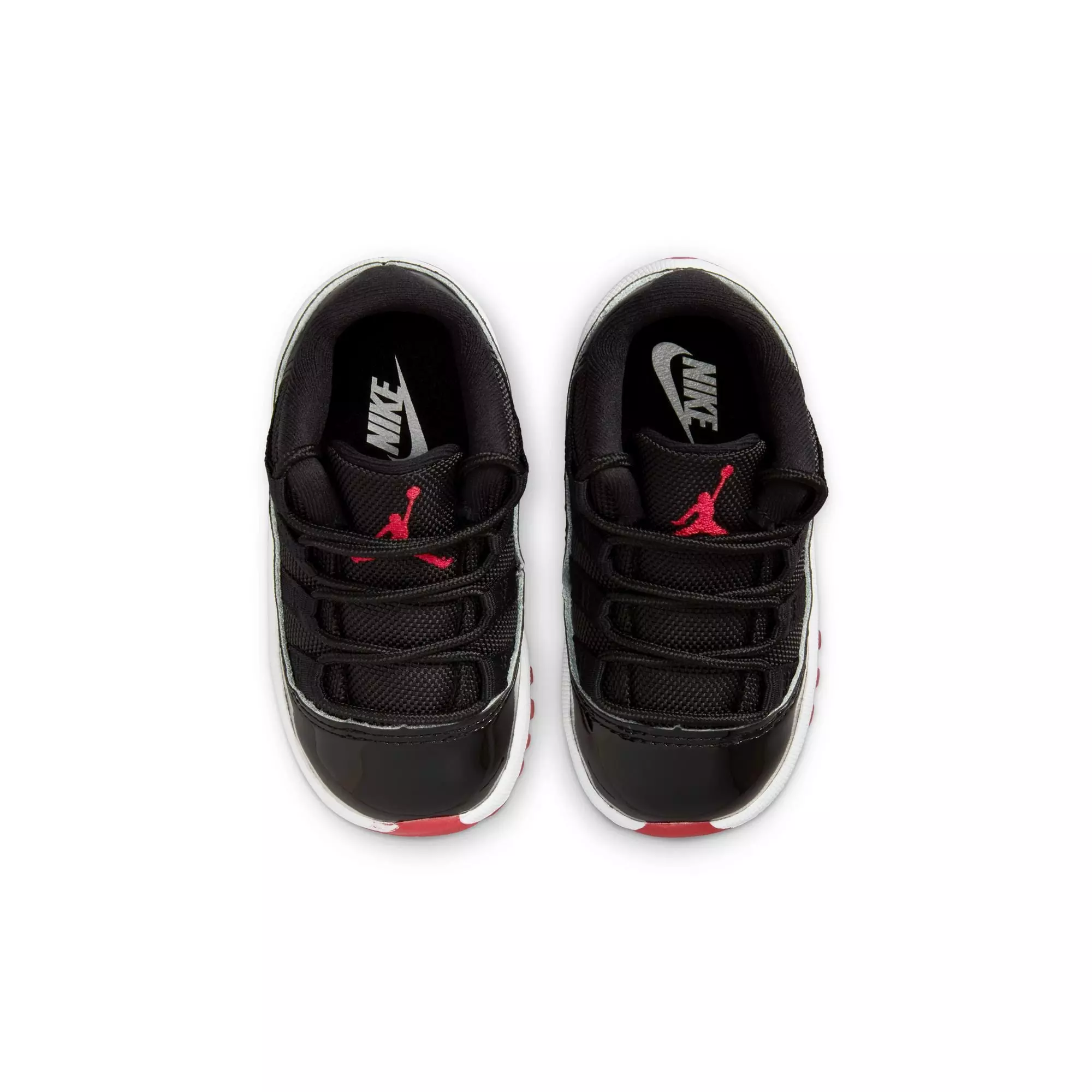 Jordan 11 Retro Low "Bred" Toddler Kids' Shoe - BLACK/VARSITY RED/WHITE