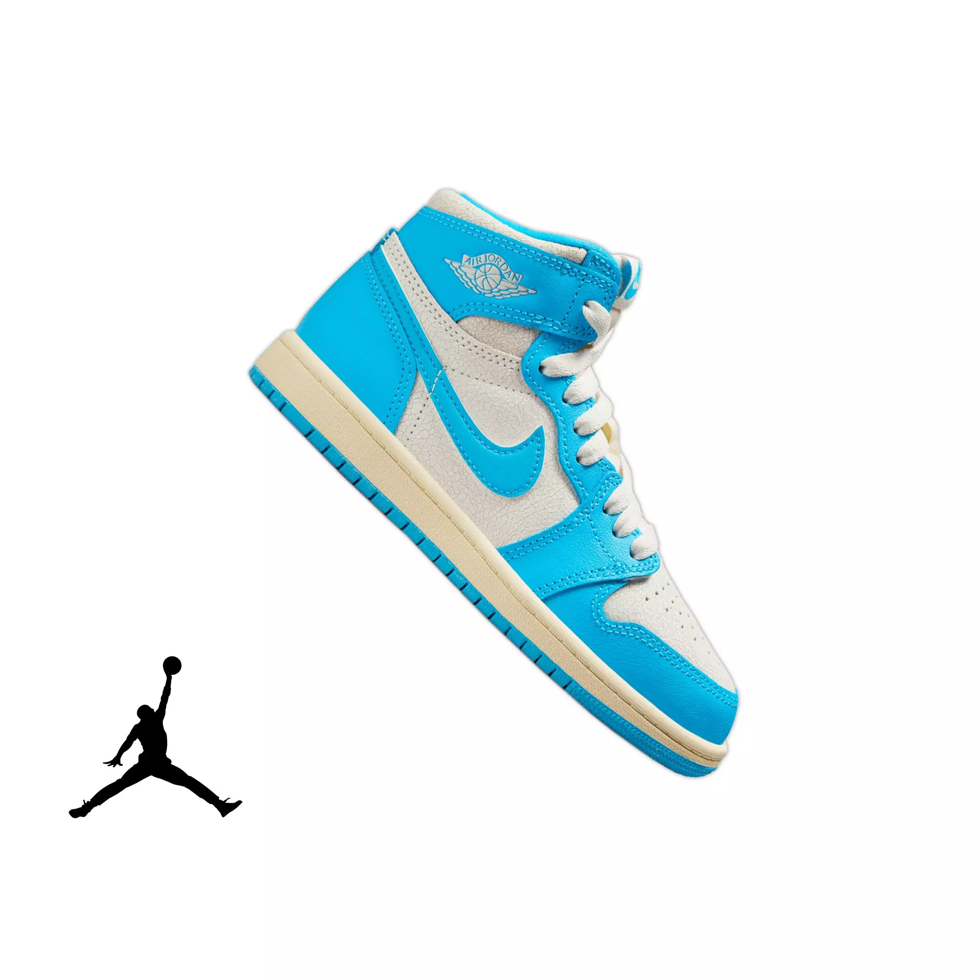 Jordan 1 Retro High OG "UNC Reimagined" Preschool Kids' Shoe - POWDER BLUE/SAIL
