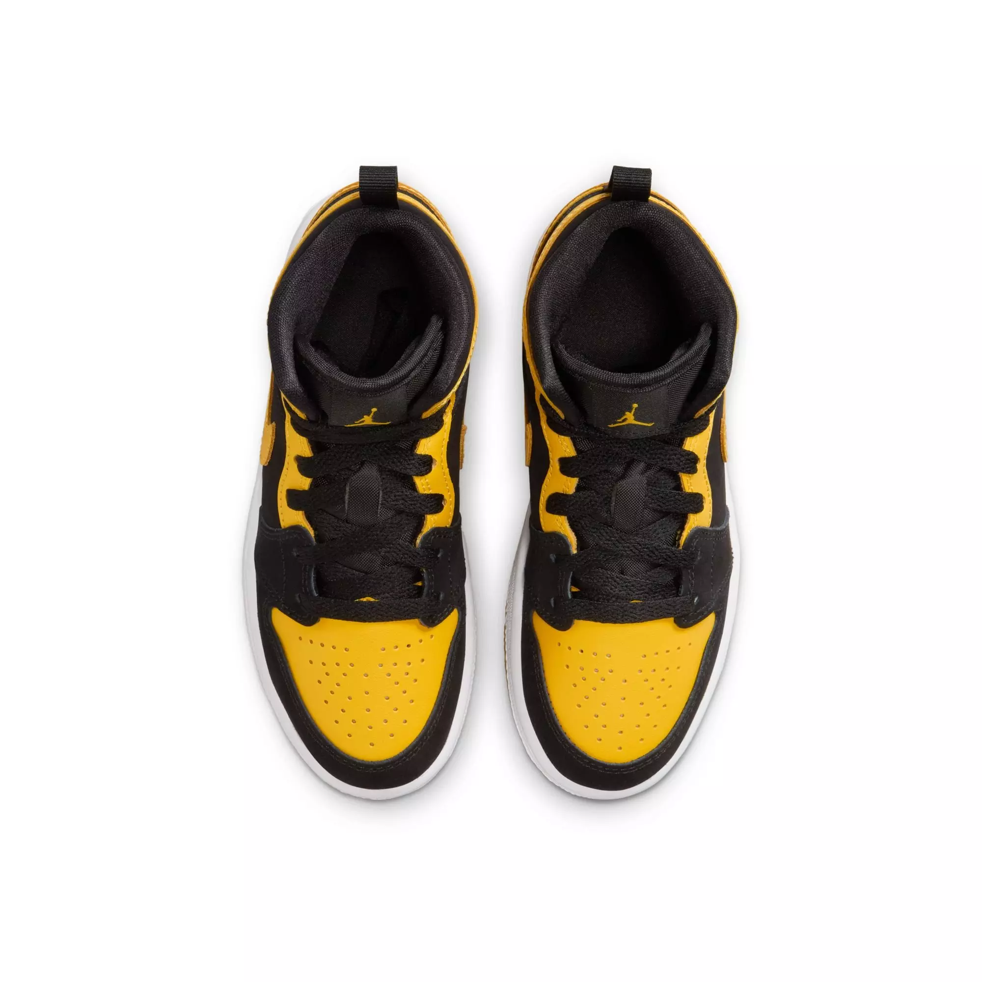 Jordan 1 Mid SE "Black/Varsity Maize/White" Preschool Boys' Shoe - YELLOW/BLACK