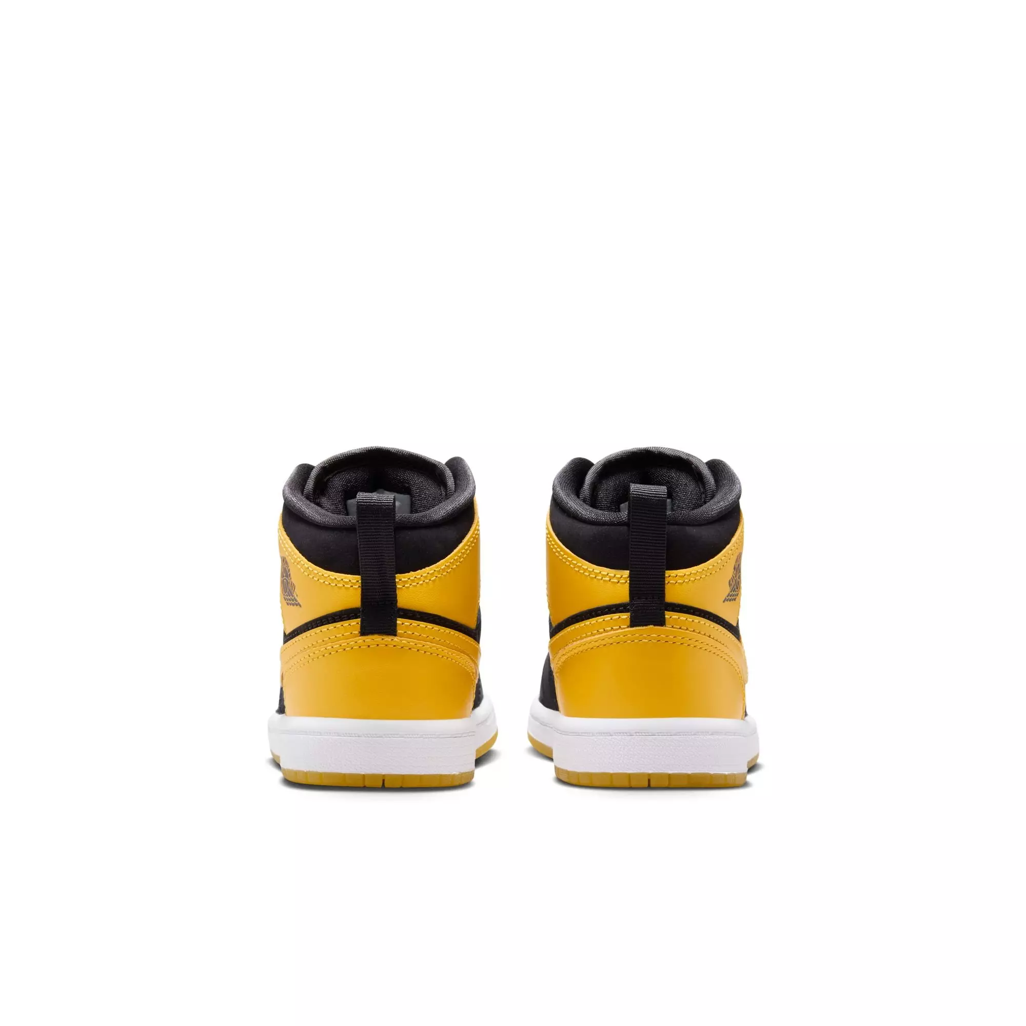 Jordan 1 Mid SE "Black/Varsity Maize/White" Preschool Boys' Shoe - YELLOW/BLACK