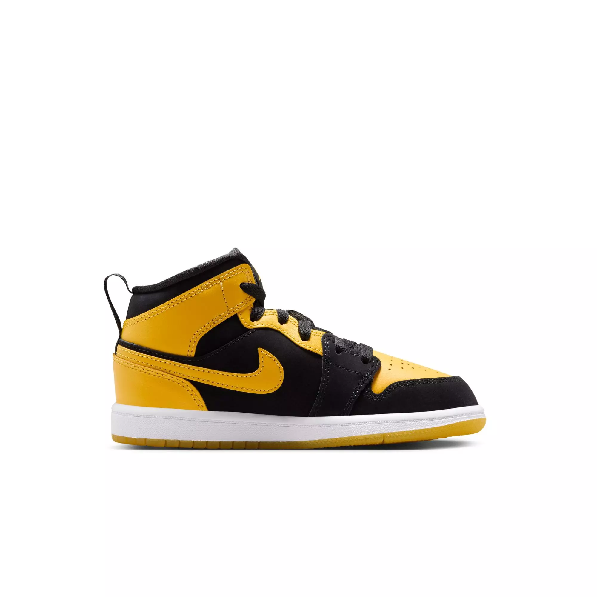 Jordan 1 Mid SE "Black/Varsity Maize/White" Preschool Boys' Shoe - YELLOW/BLACK