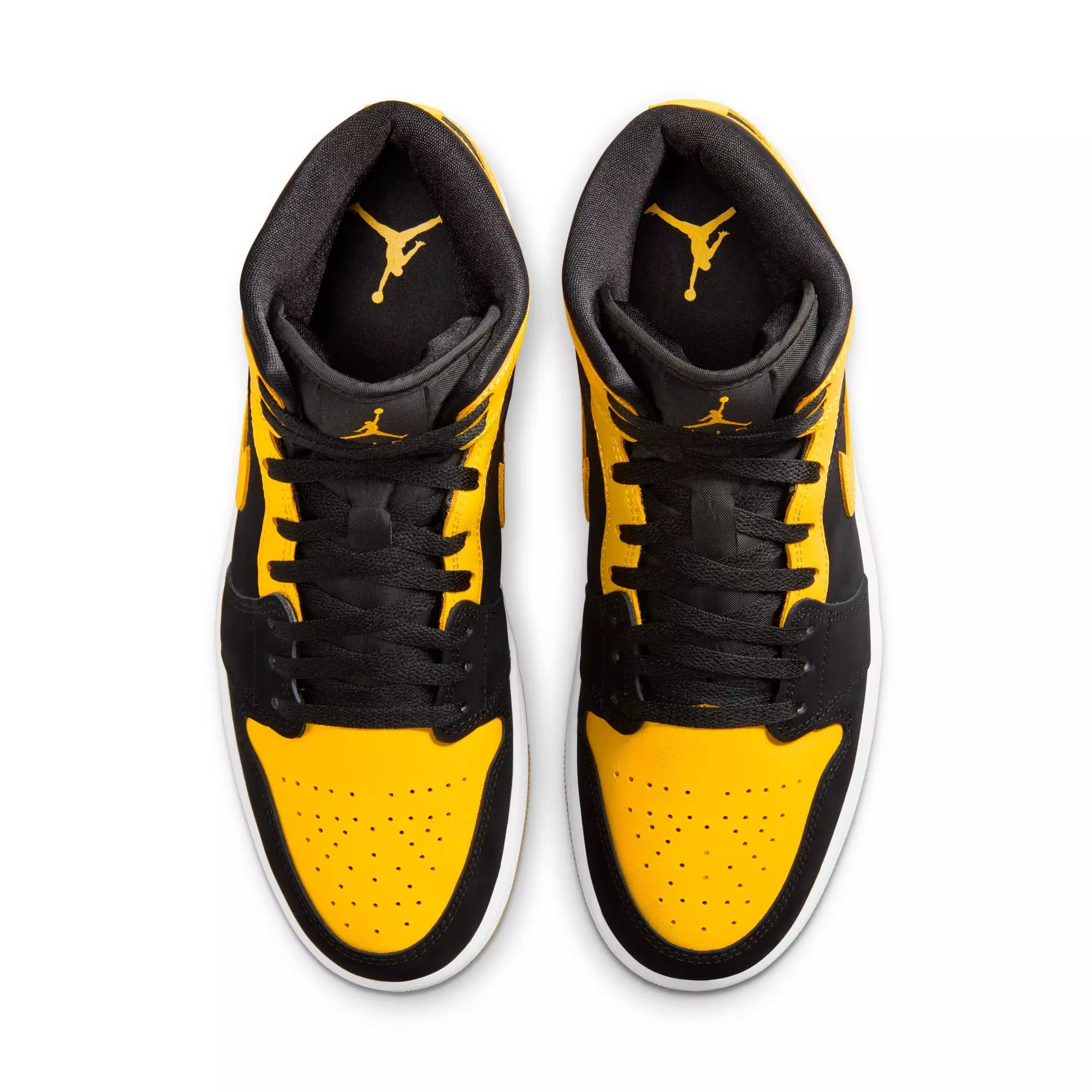 Jordan 1 Mid SE "Black/Varsity Maize/White" Toddler Boys' Shoe - YELLOW/BLACK