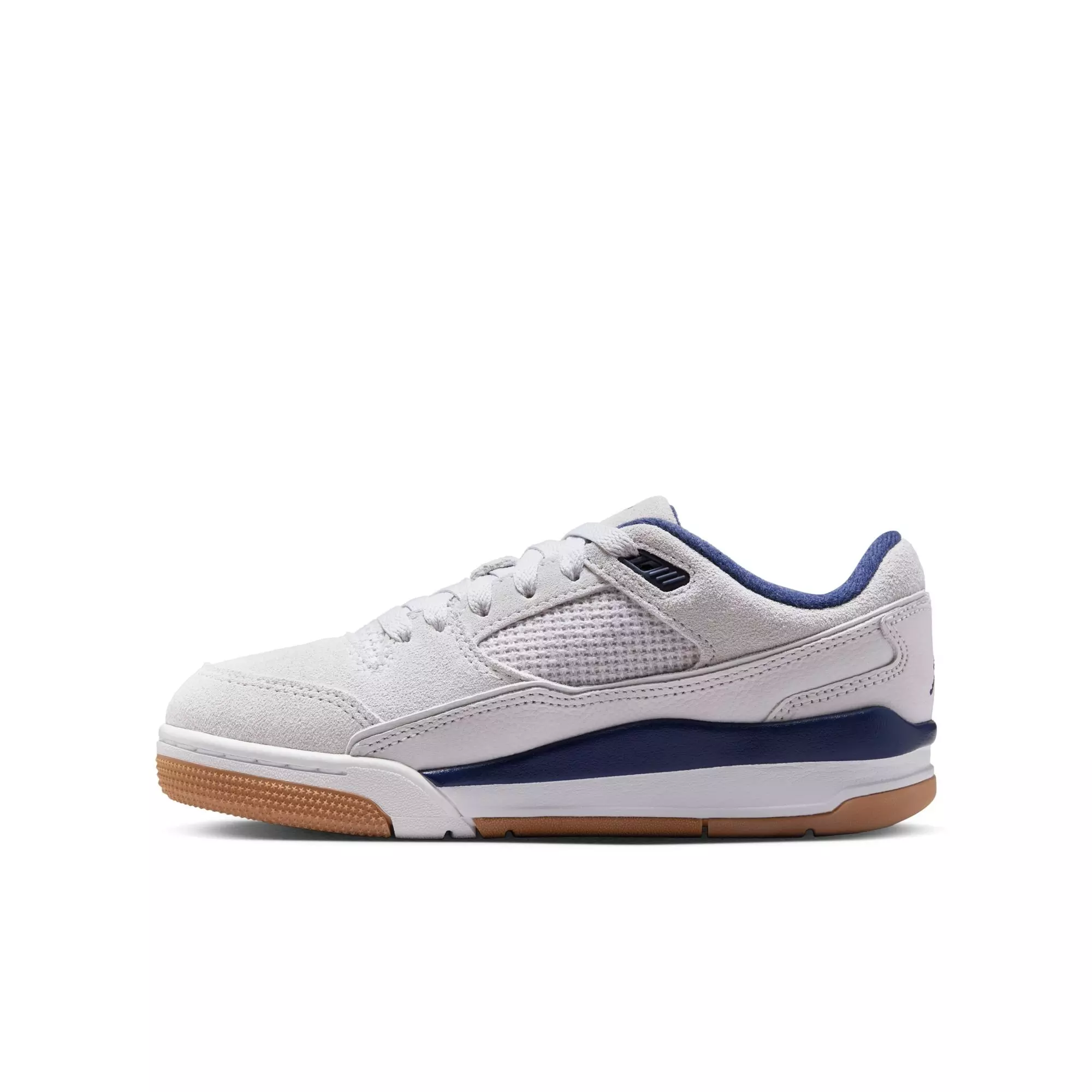 Jordan Flight Court "Neutral Grey/Midnight Navy/White" Grade School Boys' Shoe - GREY/NAVY