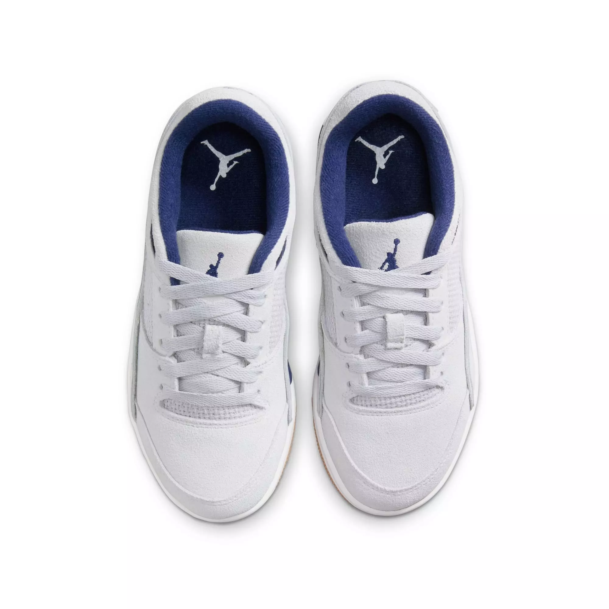 Jordan Flight Court "Neutral Grey/Midnight Navy/White" Grade School Boys' Shoe - GREY/NAVY