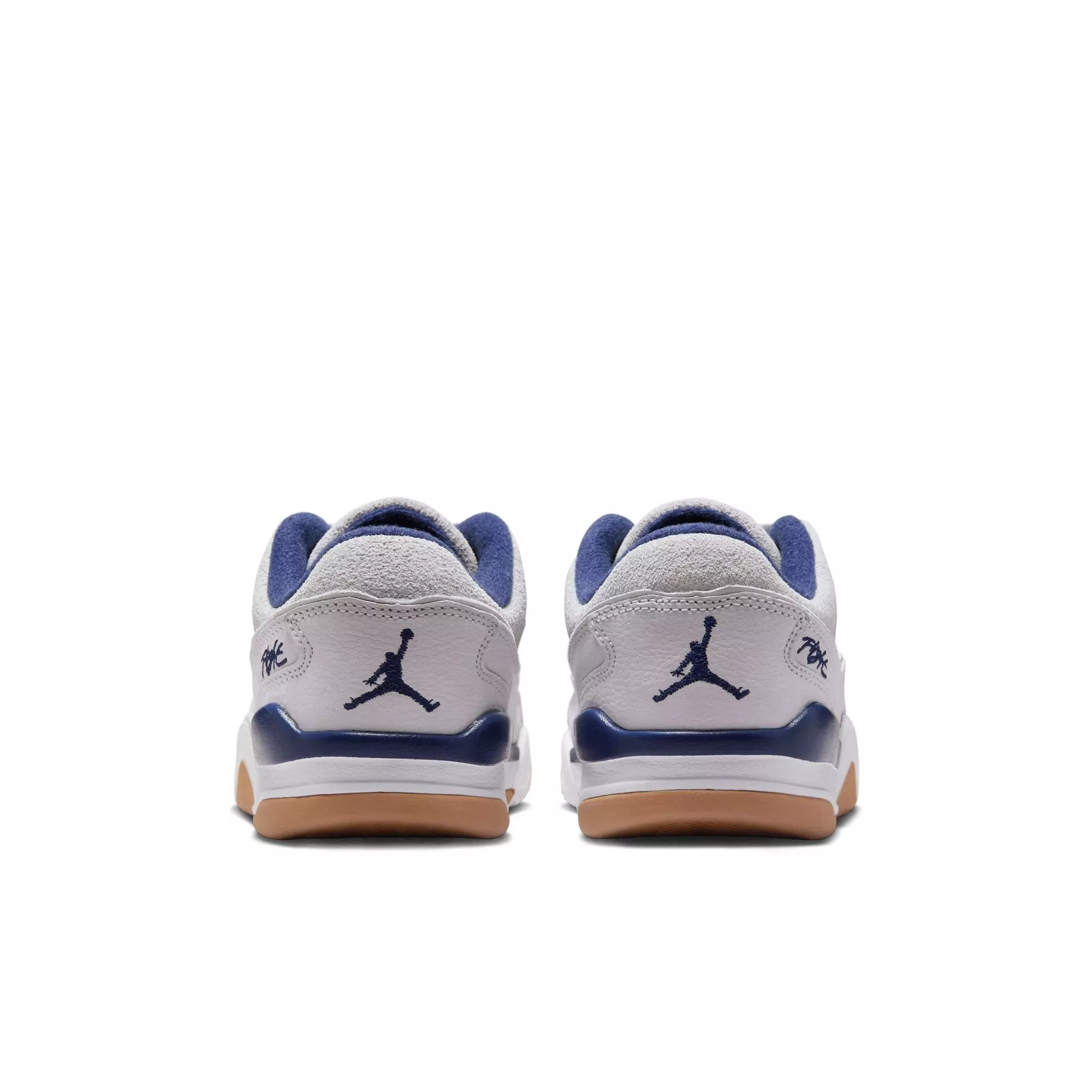 Jordan Flight Court "Neutral Grey/Midnight Navy/White" Grade School Boys' Shoe - GREY/NAVY