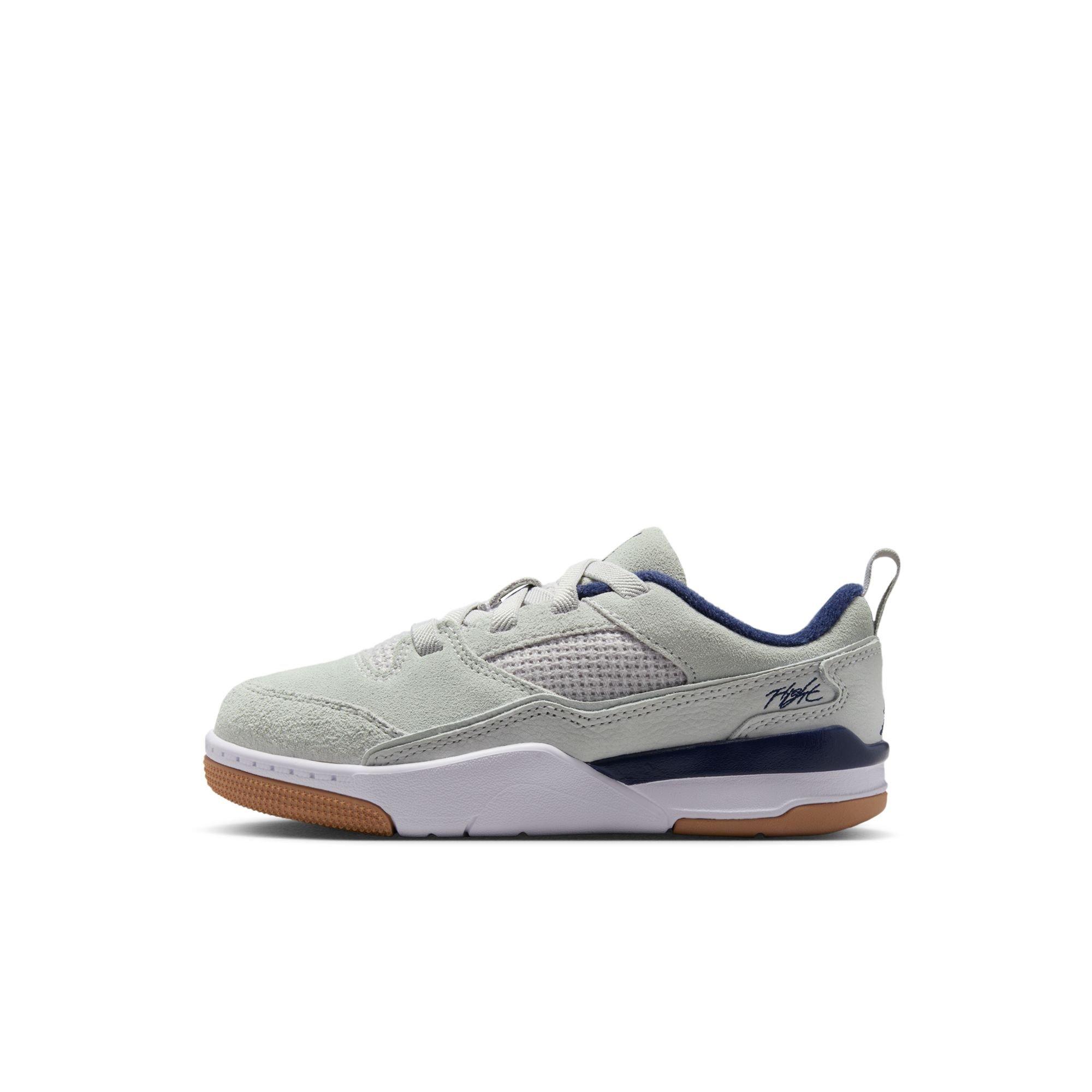 Jordan Flight Court Preschool Boys' "Neutral Grey/Midnight Navy/White" Shoe